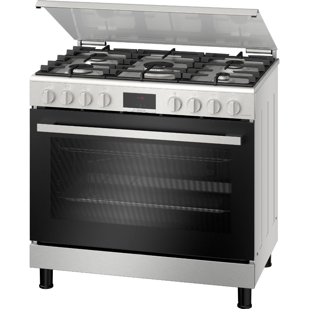 Bosch Free Standing Cooker, Gas Cooker 90cm, 147L, Gas Range Cooker, German Engineering Cooking Range HGW3ASQ50M