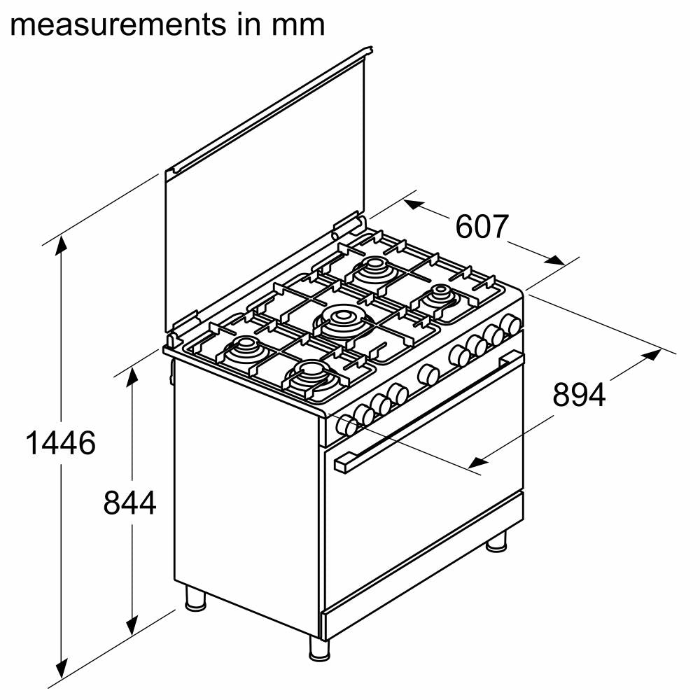Bosch Freestanding Gas Cooker 90cm