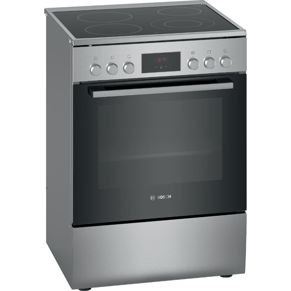 Bosch Free Standing 60cm Electric Cooker, Cooker 66 L, Glass Ceramic Cooker, German Engineering Cooking Range HKQ38A150M