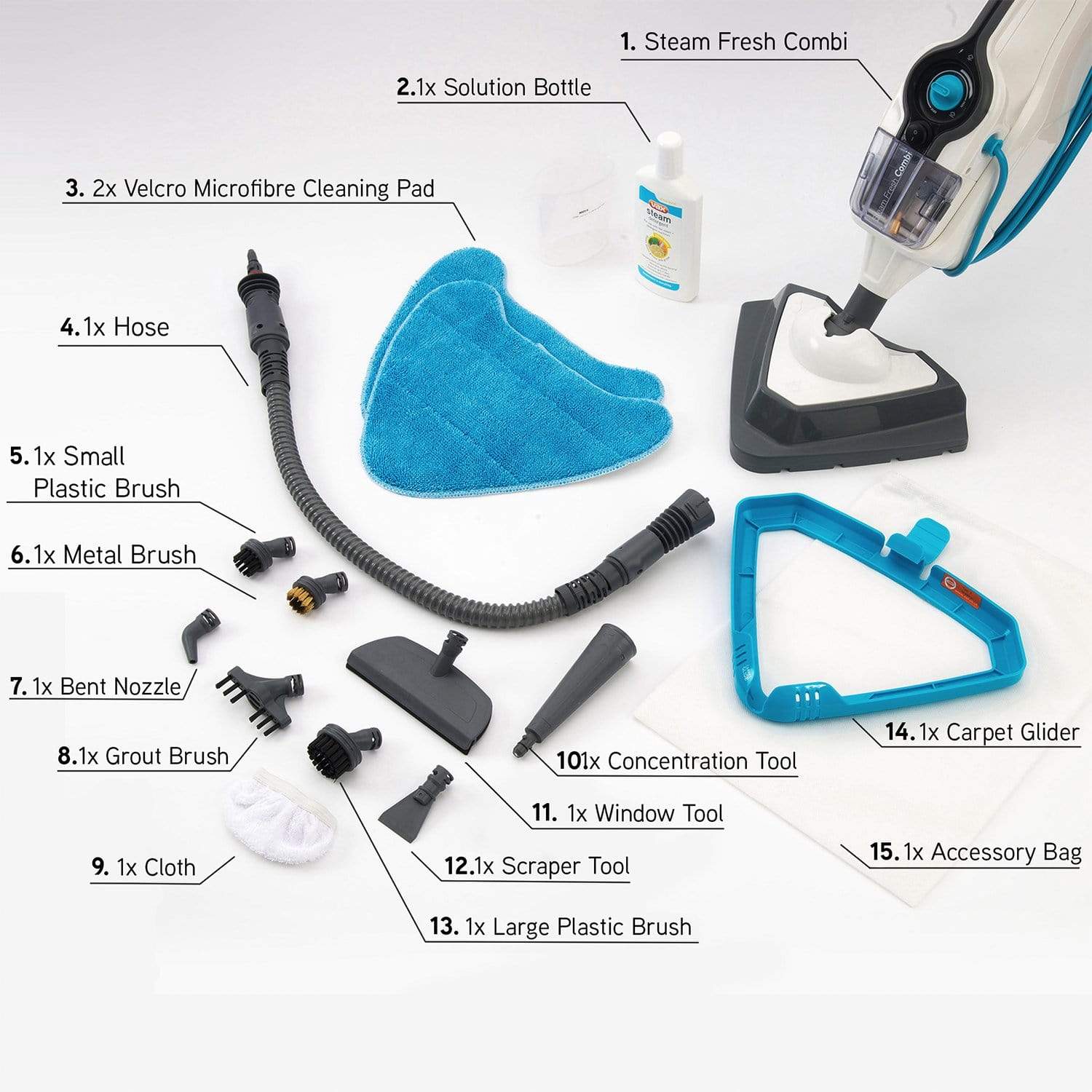 Hoover Steam Fresh Combi 2 in 1 Steam Mop and Handheld with 10 Piece Accessory Kit