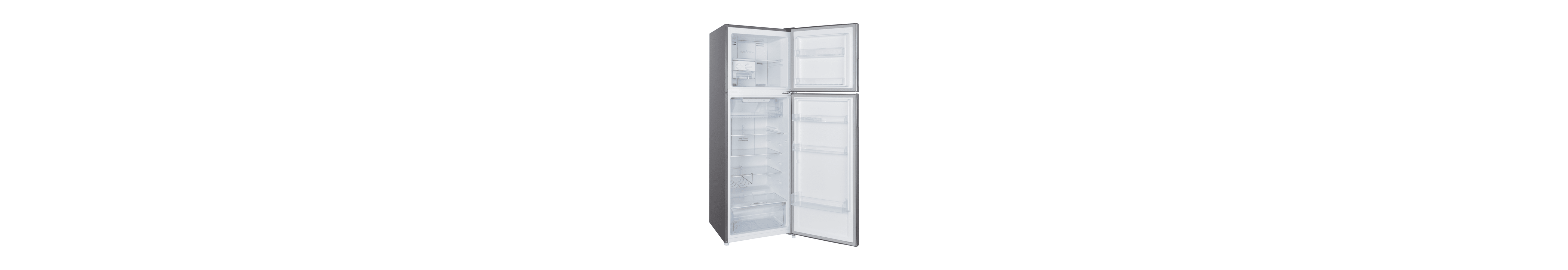 Hoover 326L No Frost Refrigerator, Dual Inverter Compressor, Reversible Door, Glass Shelves 1 Year Manufacturer & 10-Year Warranty on Inverter Compressor 50/60 Hz Inox Finish - HTR-M326-S