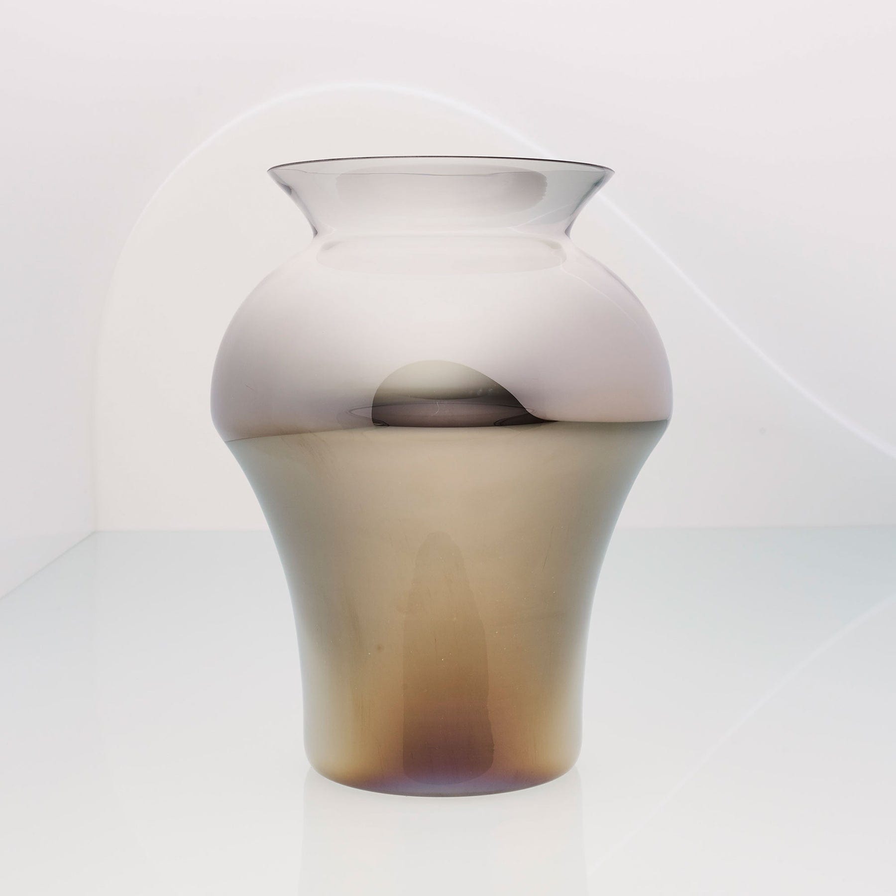 An & Angel, Trophy Vase, Titanium Exterior / Transparent Interior
