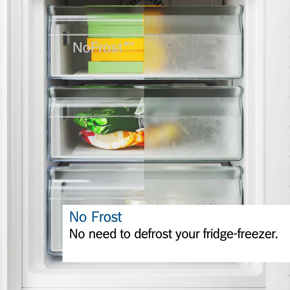 Bosch Series 6 Freestanding Fridge-Freezer Refrigerator with Freezer at Top 186x86cm