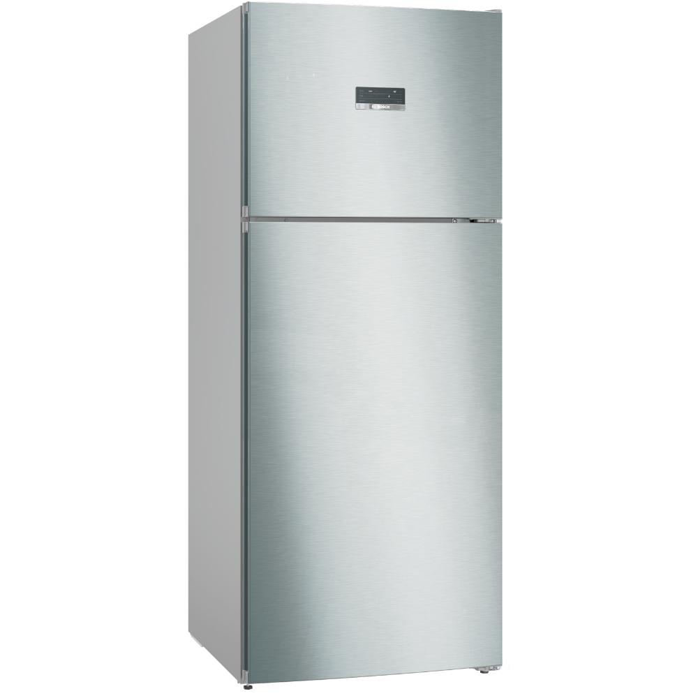 Bosch Series 4 Free-Standing Fridge-Freezer with Freezer at top, 581 Litres 186 x 75 cm Stainless steel (with anti-fingerprint), VitaFresh - KDN76XI30M, 1 Year Manufacturer Warranty
