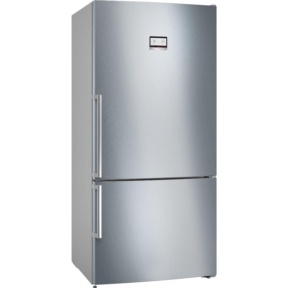 Bosch Series 6 free-standing fridge-freezer with freezer at bottom 186 x 86 cm Stainless steel (with anti-fingerprint), KGN86AI31M, 1Year Manufacturer Warranty