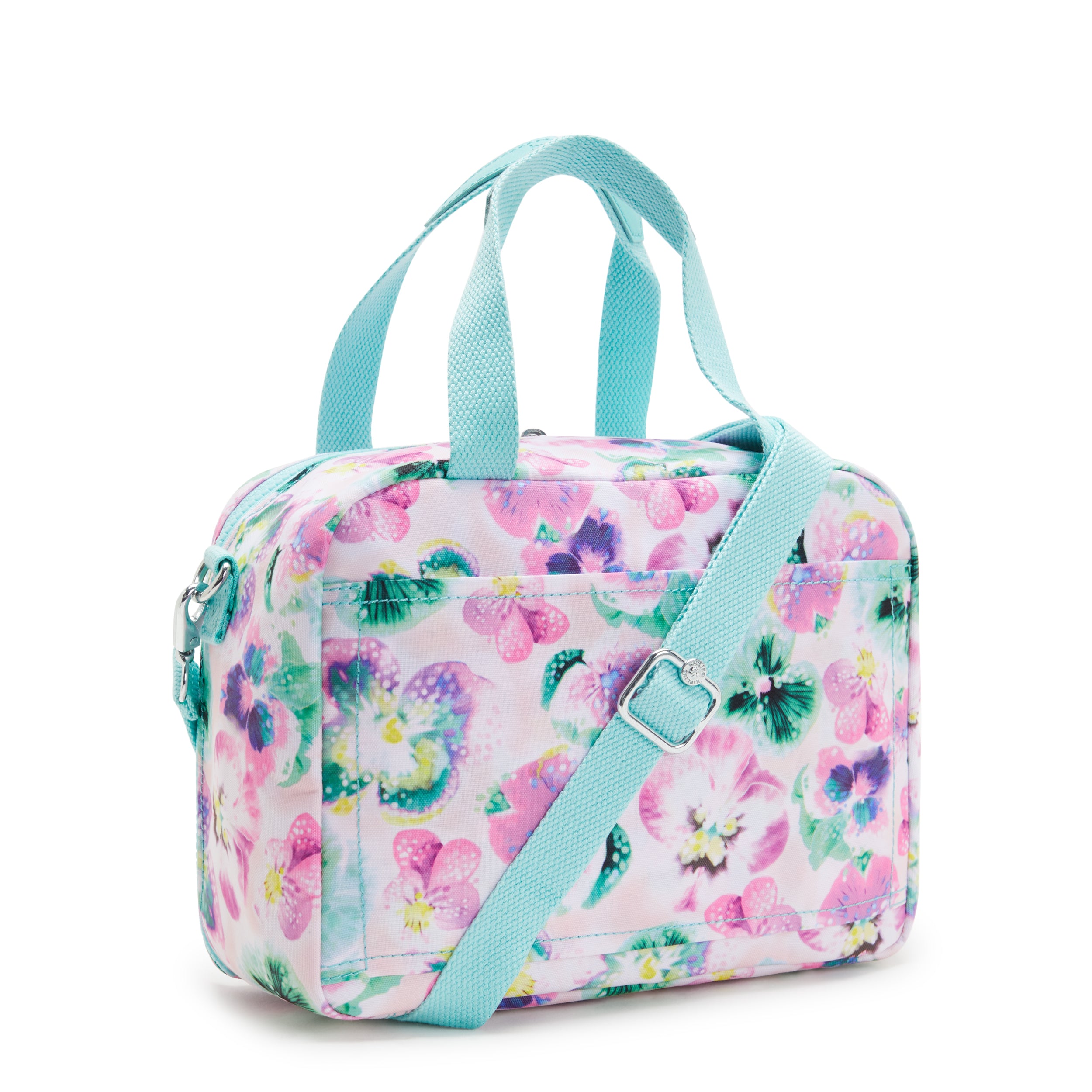 Kipling Miyo Aqua Blossom Large Lunch Bag with Trolley Sleeve C2I2989-7EC