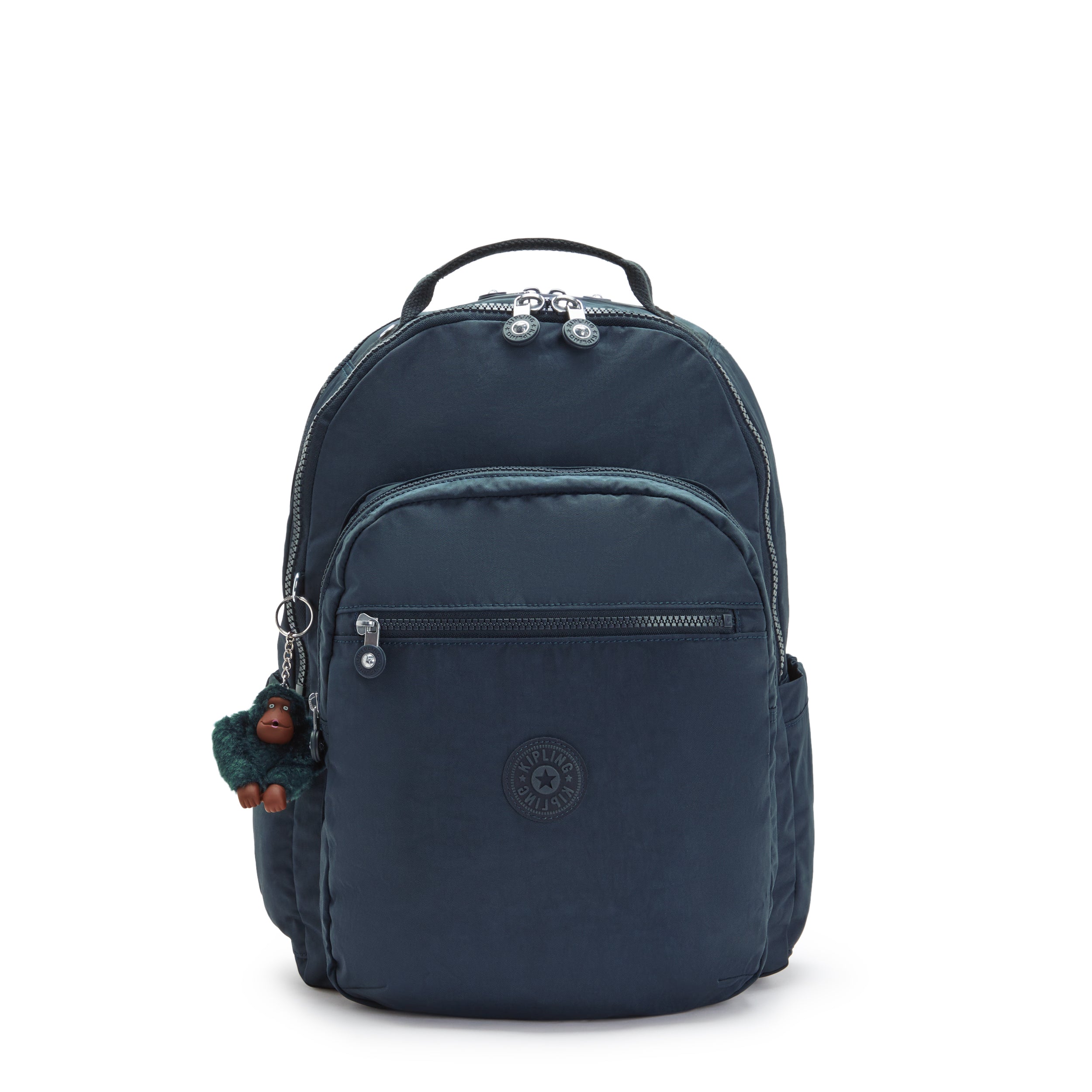 KIPLING-Seoul Lap-Large backpack (with laptop compartment)-True Blue Tonal-I4275-4DX