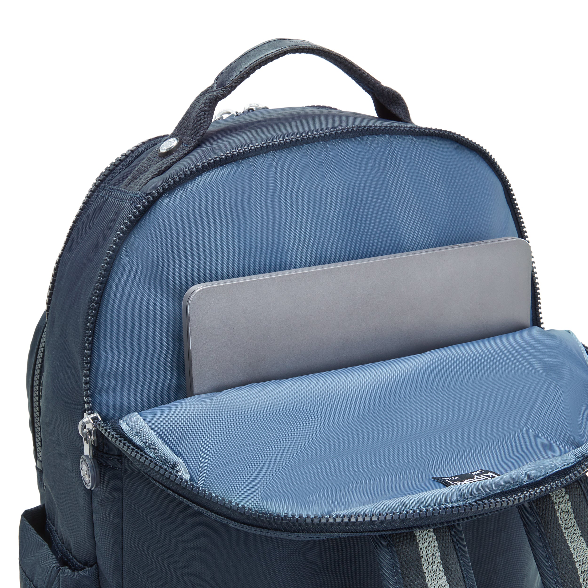 KIPLING- حقيبة ظهر سيول لاب كبيرة (مع حجرة كمبيوتر محمول) - أزرق حقيقي - I4275-4DX