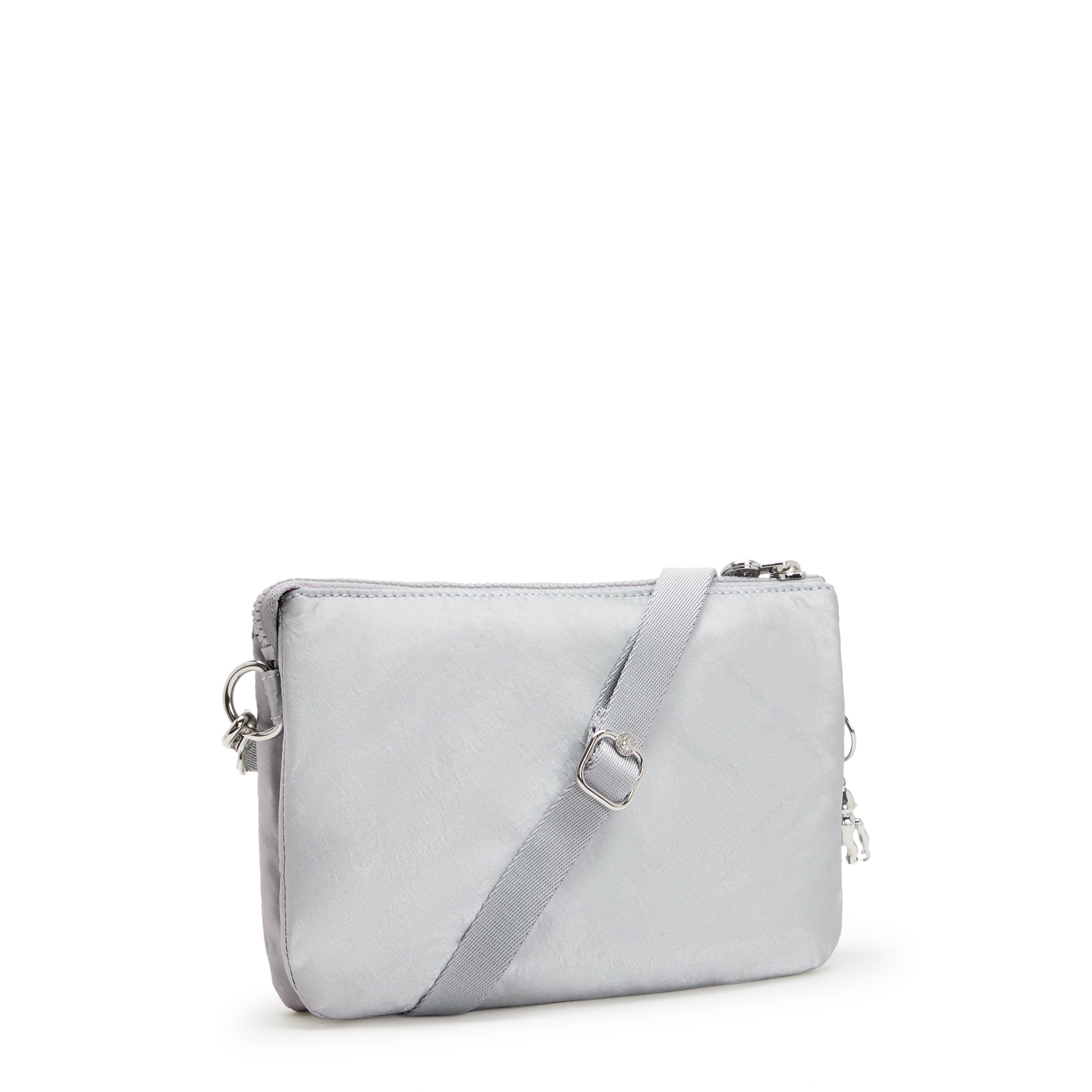 Kipling Riri Silver Glam Large Pouch with Crossbody Strap C2I4683-K2E