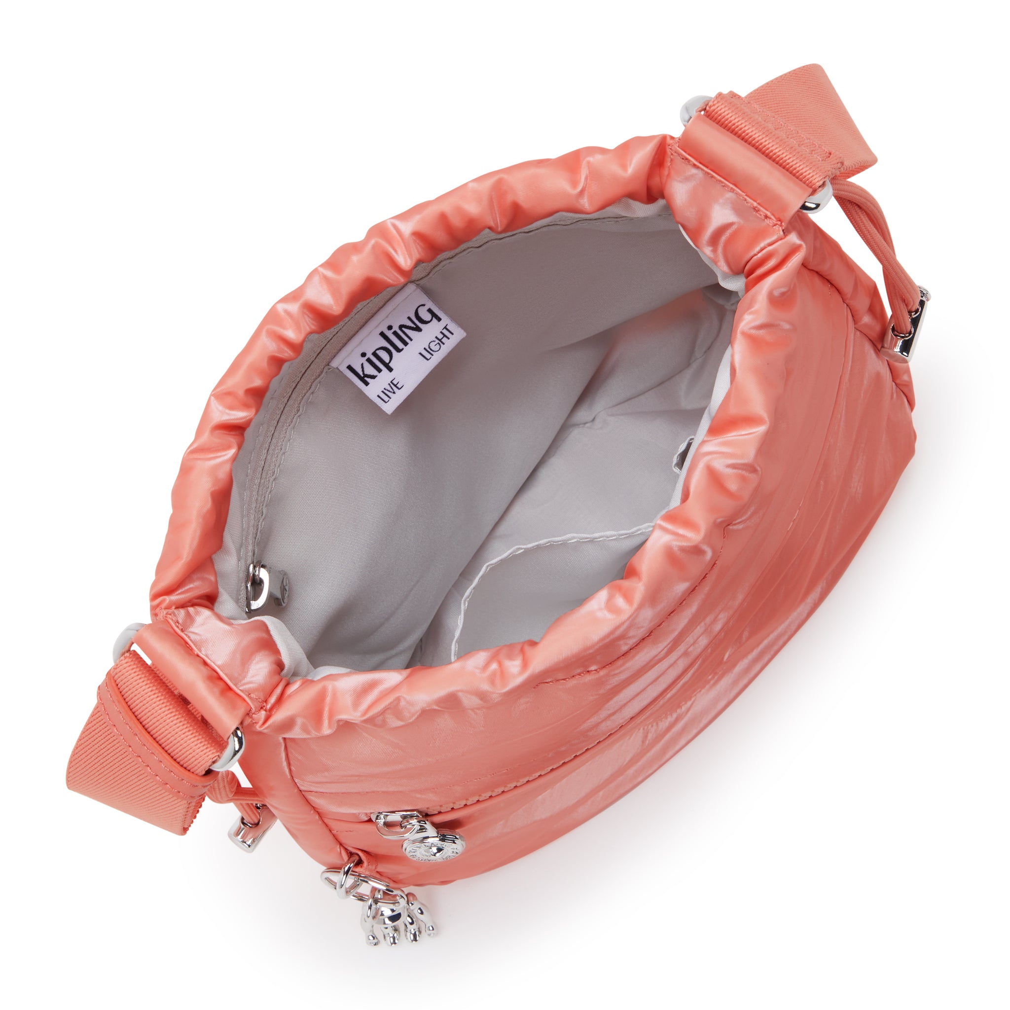 Kipling Jamir Peach Glam Drawstring Crossbody Bag C2I5578-S7W