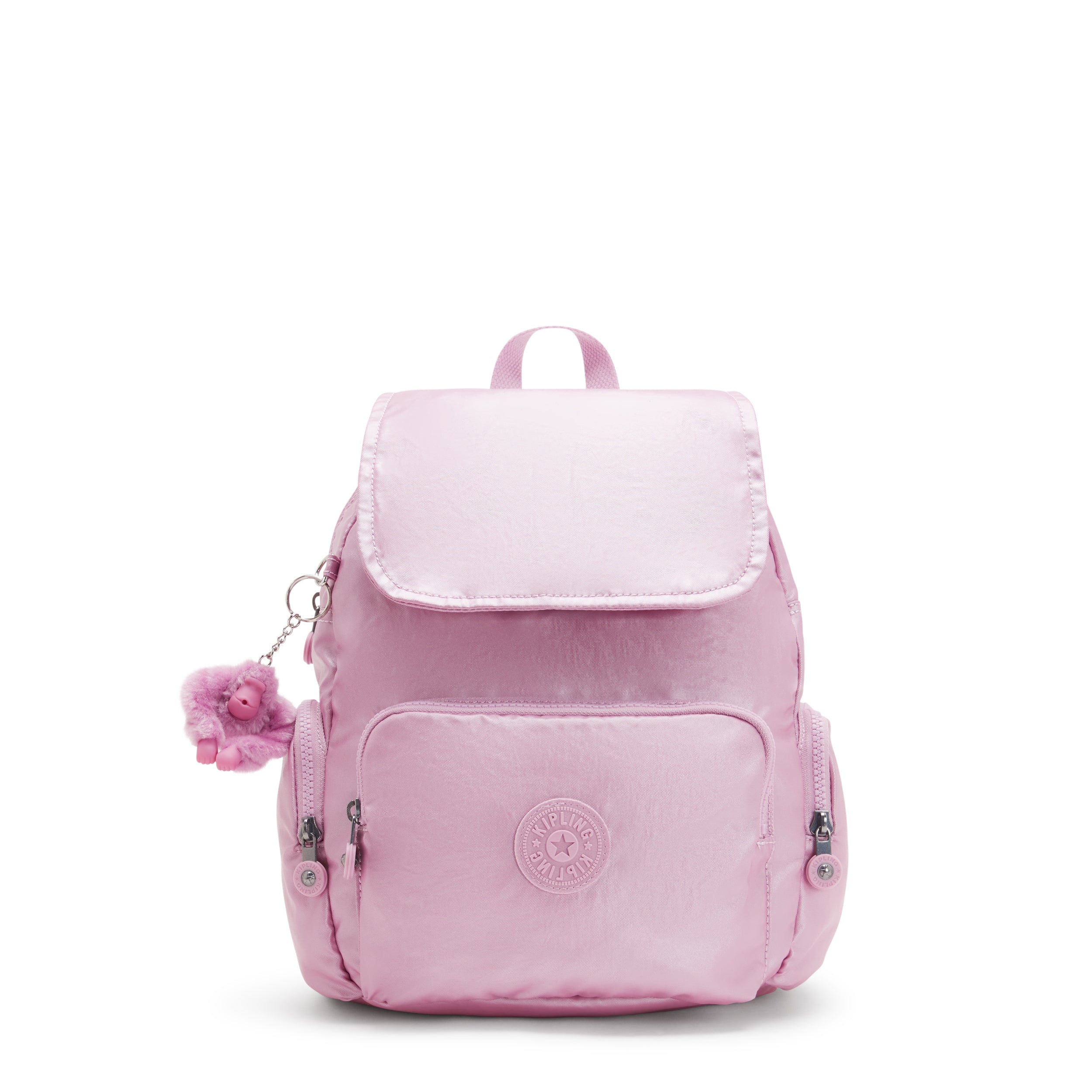KIPLING-City Zip S-Small Backpack with Adjustable Straps-Metallic Lilac-I5634-F4D