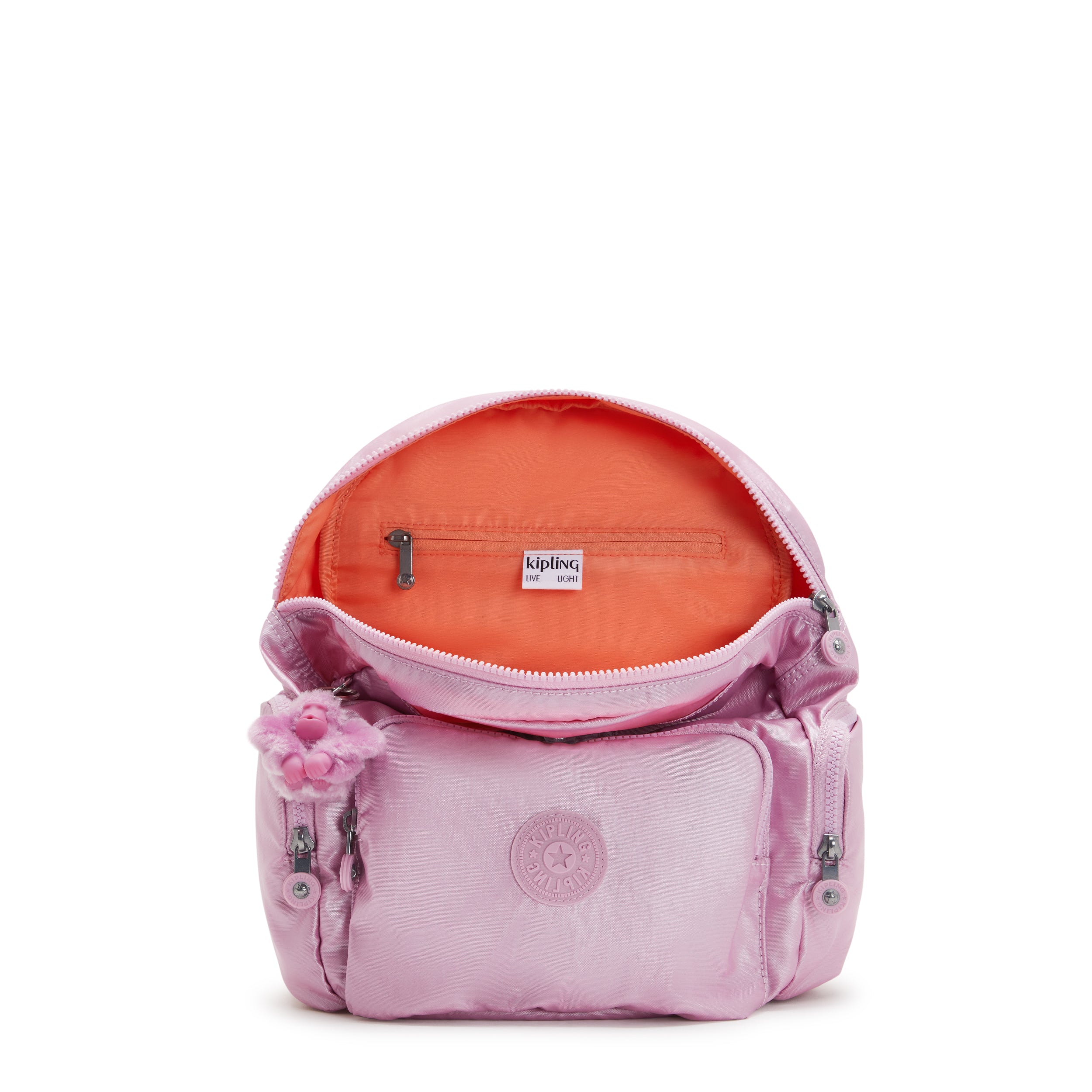 Kipling City Zip S Metallic Lilac Small Backpack C2I5634-F4D
