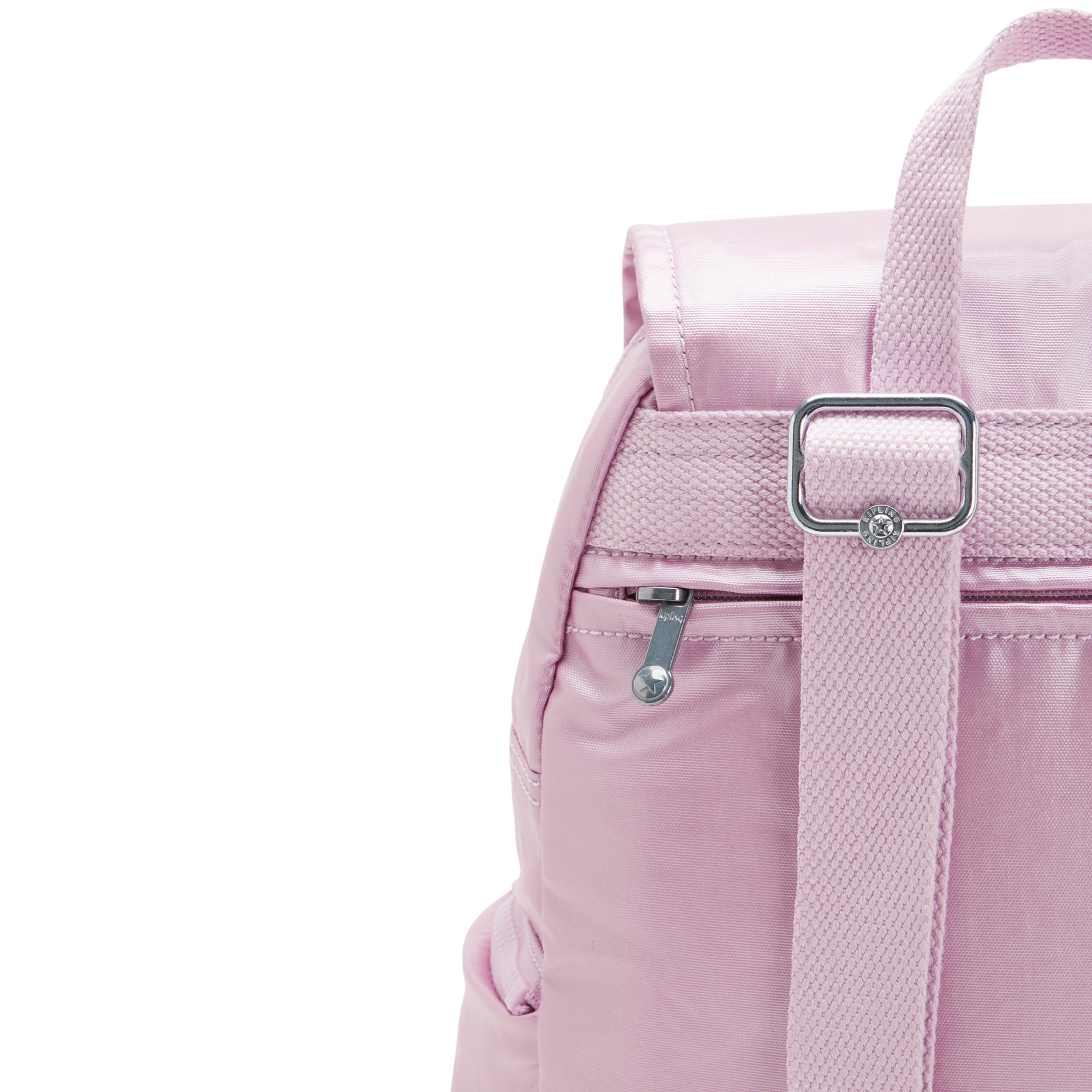 KIPLING- حقيبة ظهر سيتي بسحاب S-Small مع أحزمة قابلة للتعديل - أرجواني معدني - I5634-F4D