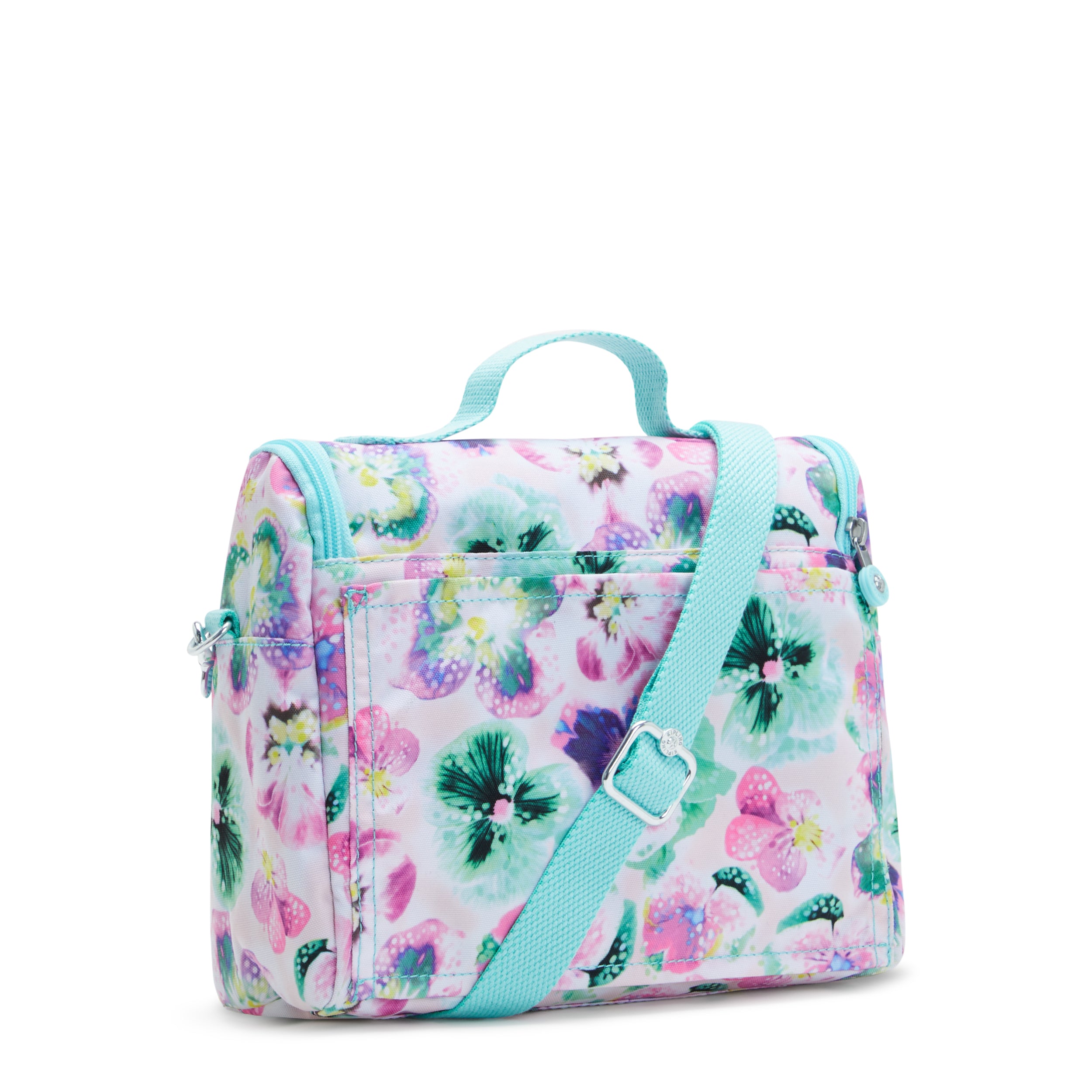 Kipling New Kichirou Aqua Blossom Large Lunch Bag with Trolley Sleeve C2I5749-7EC