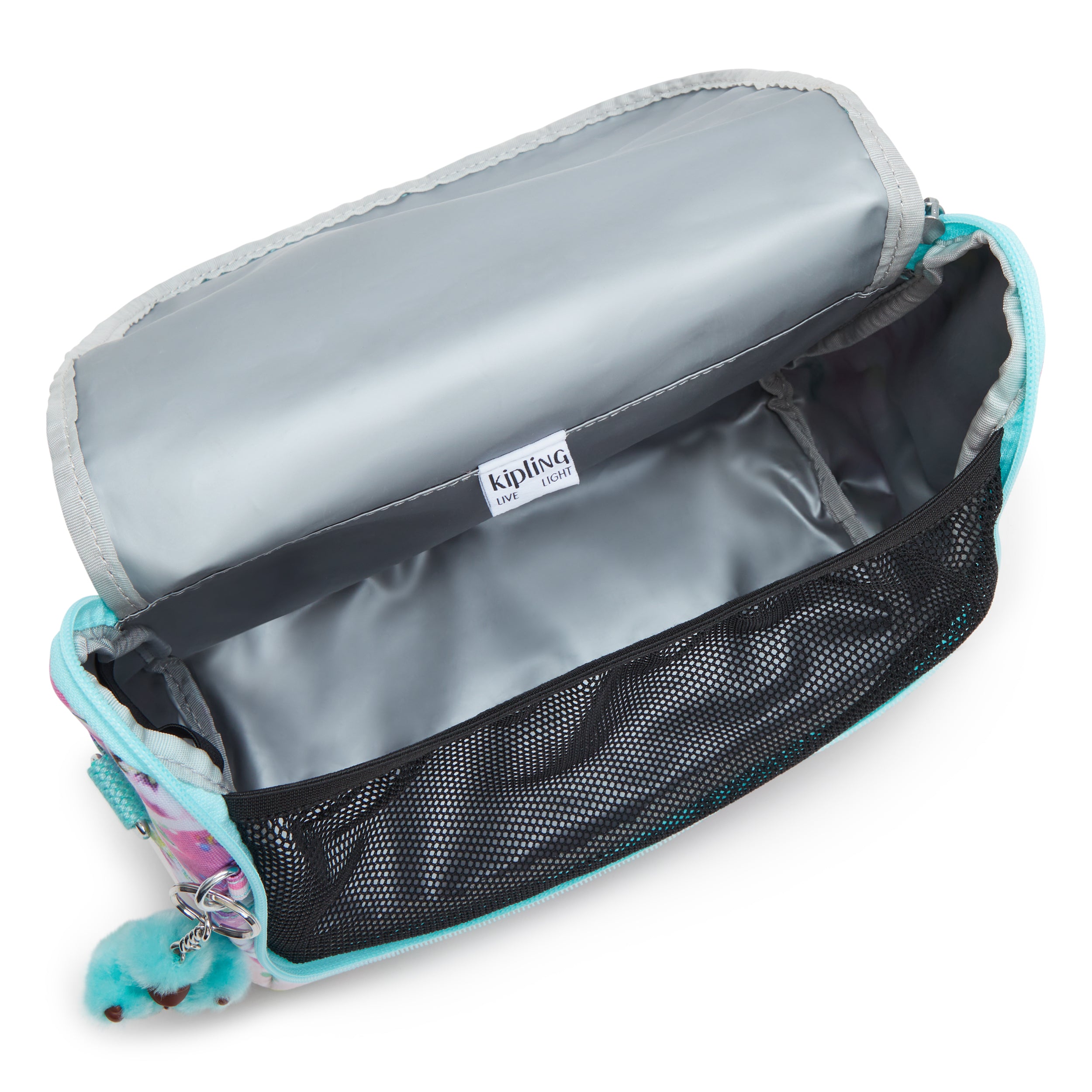 Kipling New Kichirou Aqua Blossom Large Lunch Bag with Trolley Sleeve C2I5749-7EC