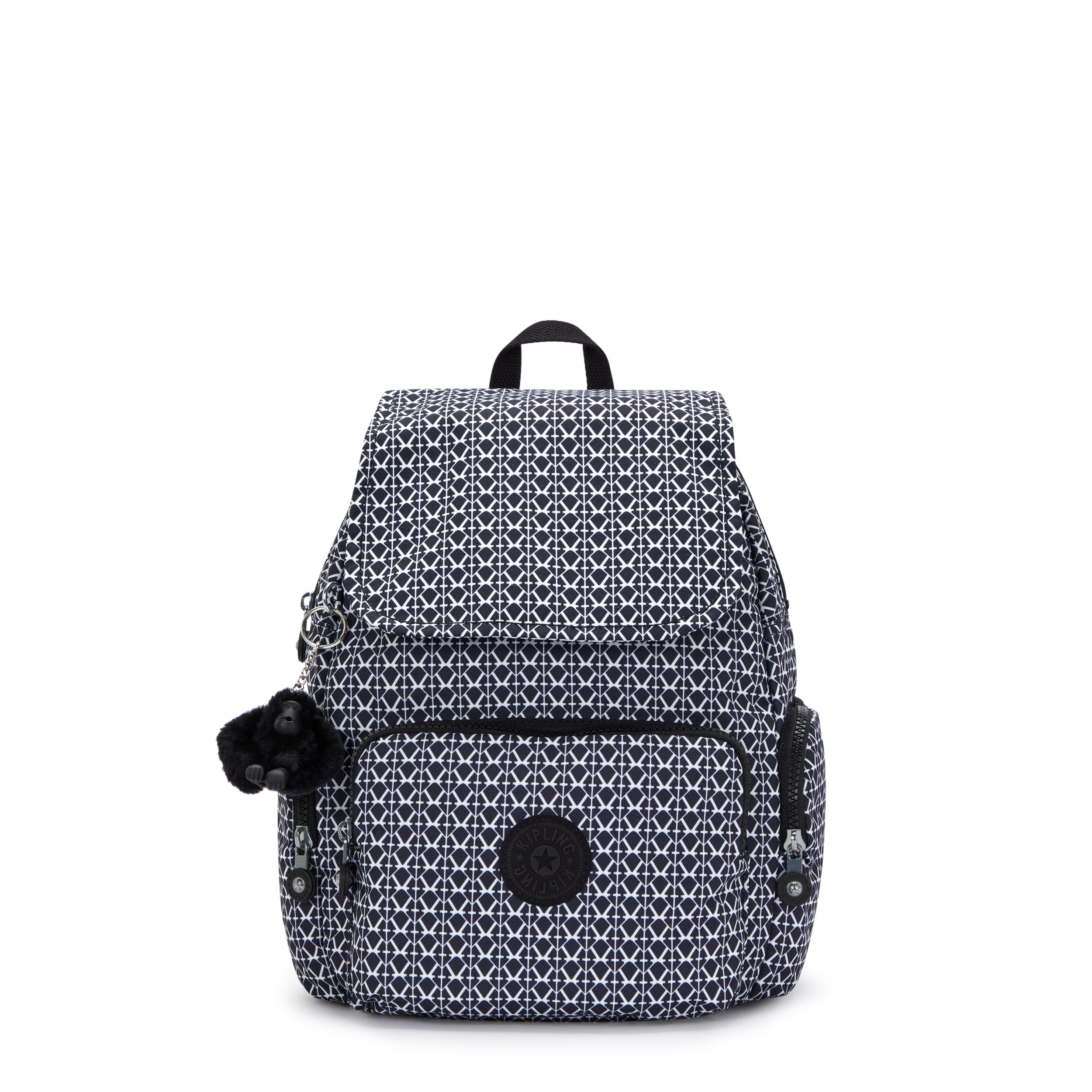 KIPLING-City Zip S-Small Backpack with Adjustable Straps-Signature Print-I6345-DD2