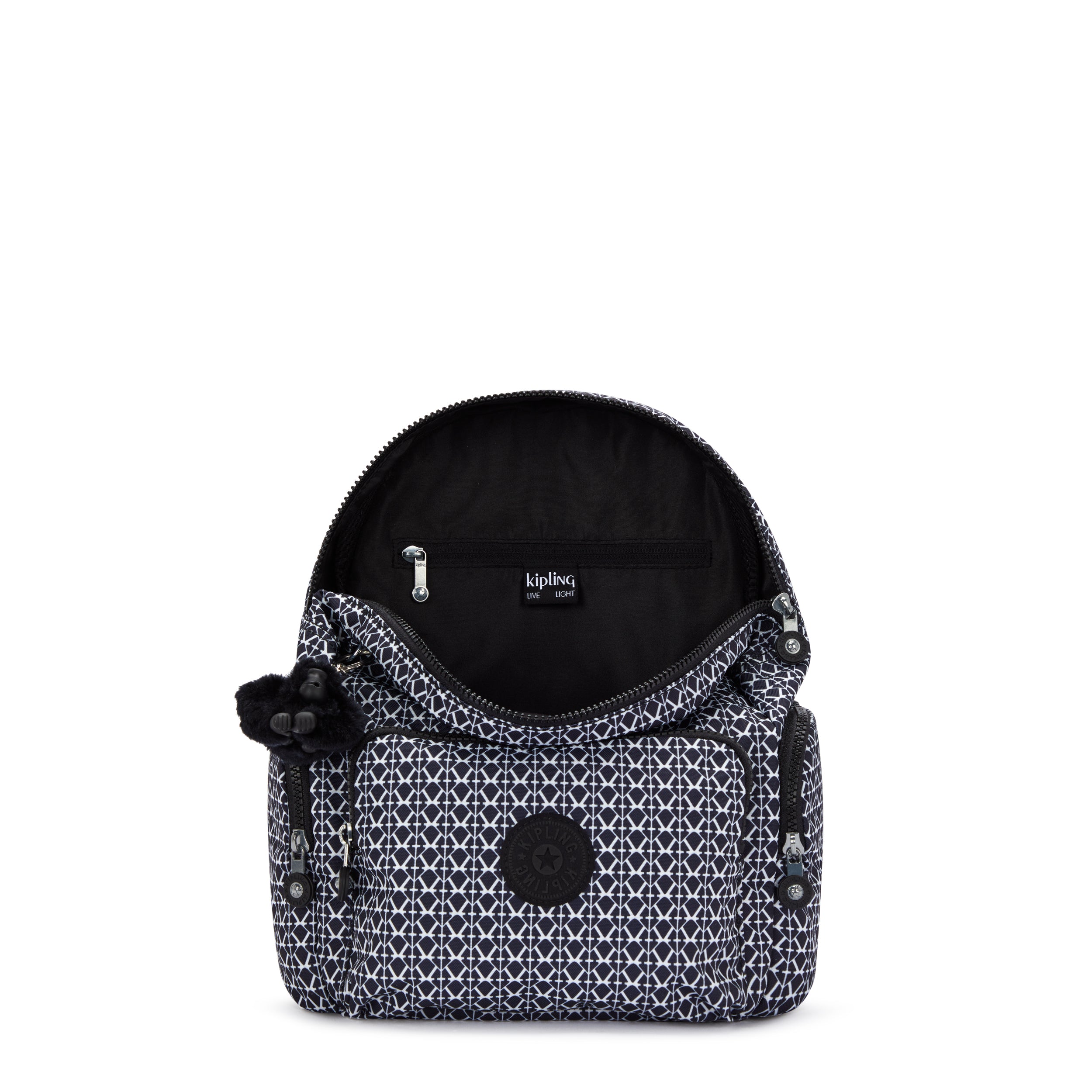 Kipling City Zip S Signature Print Small Backpack C2I6345-DD2