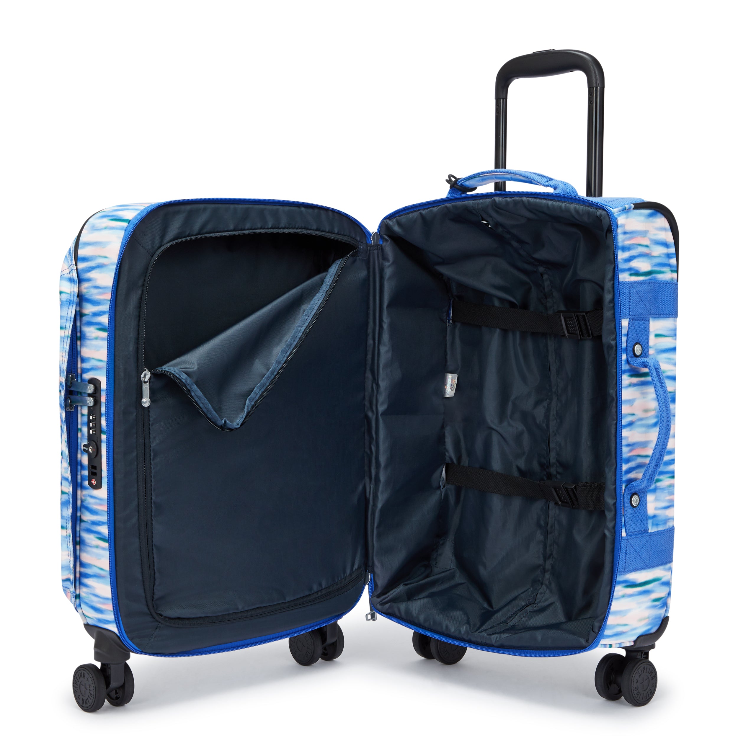 KIPLING-Spontaneous S-Small cabin size wheeled luggage-Diluted Blue-I7211-TX9