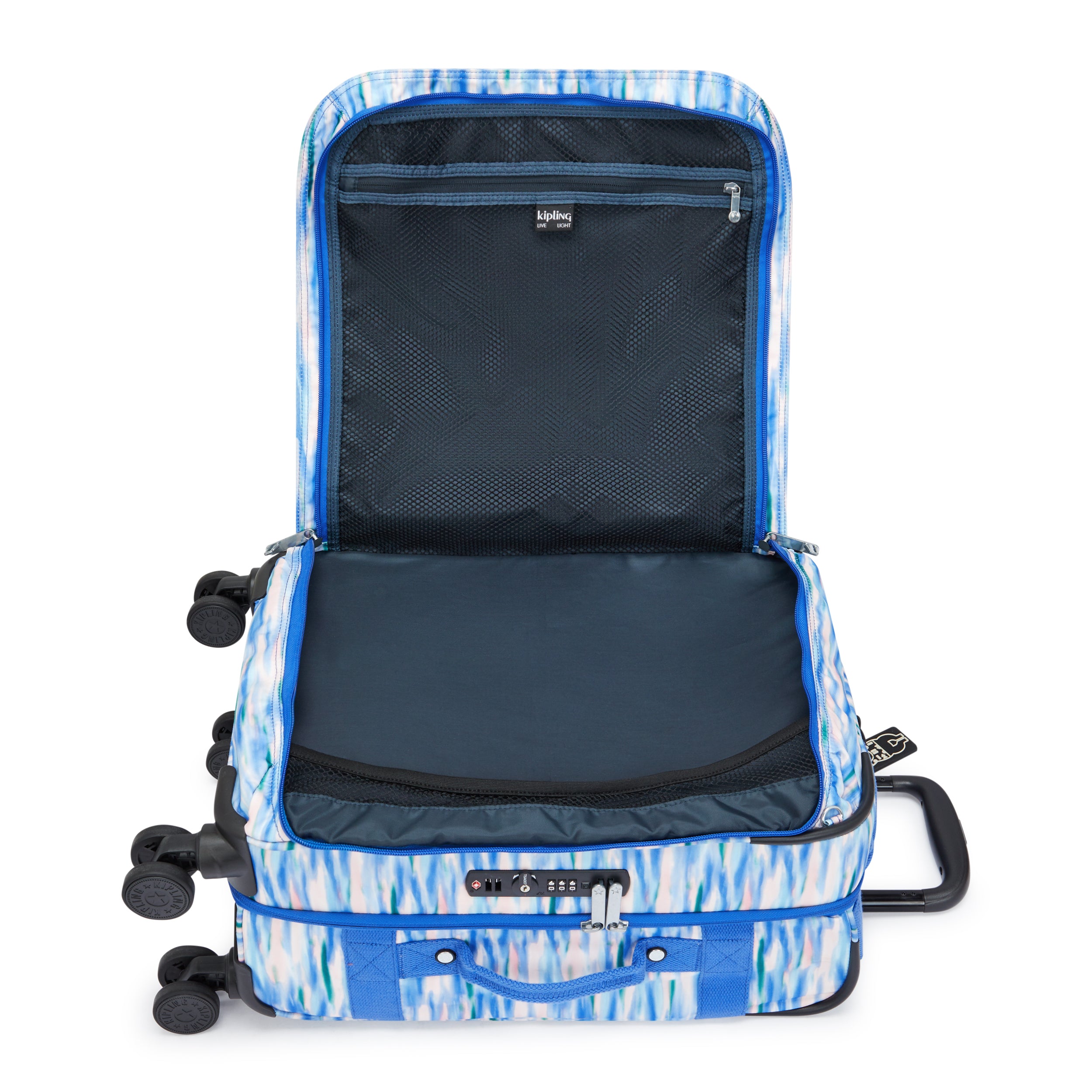 KIPLING-Spontaneous S-Small cabin size wheeled luggage-Diluted Blue-I7211-TX9