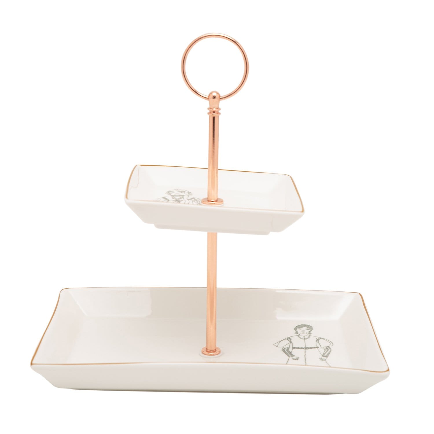 L'atelier FB Zaman 2 Levels Square Plate with Holder - TC 4712 015 - Jashanmal Home