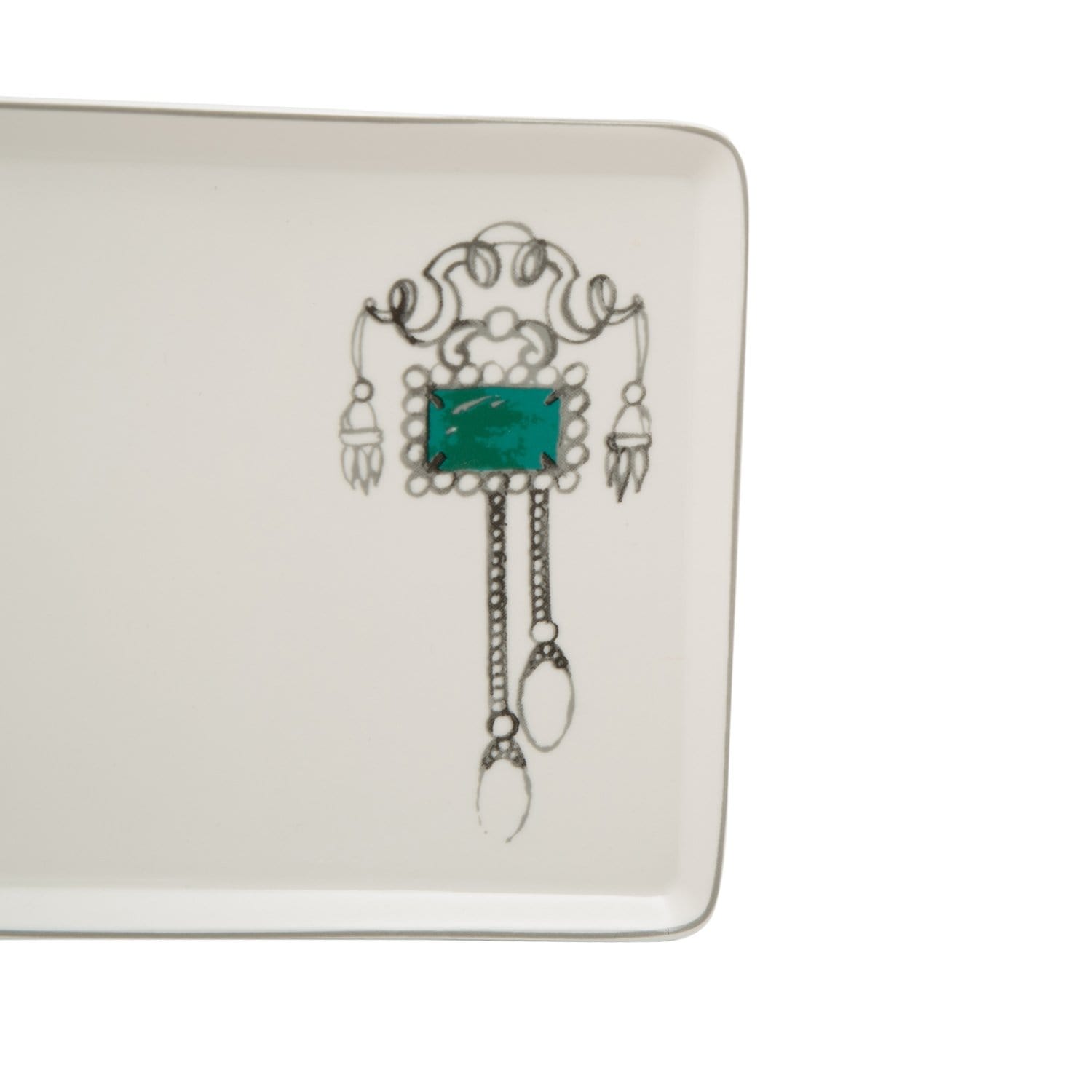 L'atelier FB Emerald Rectangular Plate - 27.8 x 15.1 cm - TC 4711 018 - Jashanmal Home