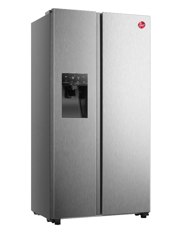 Hoover 508Ltr Side By Side Refrigerator With Water Dispenser, Silver - Hsb-H508-Ws