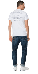 Crewneck Replay T-Shirt With Abrasions