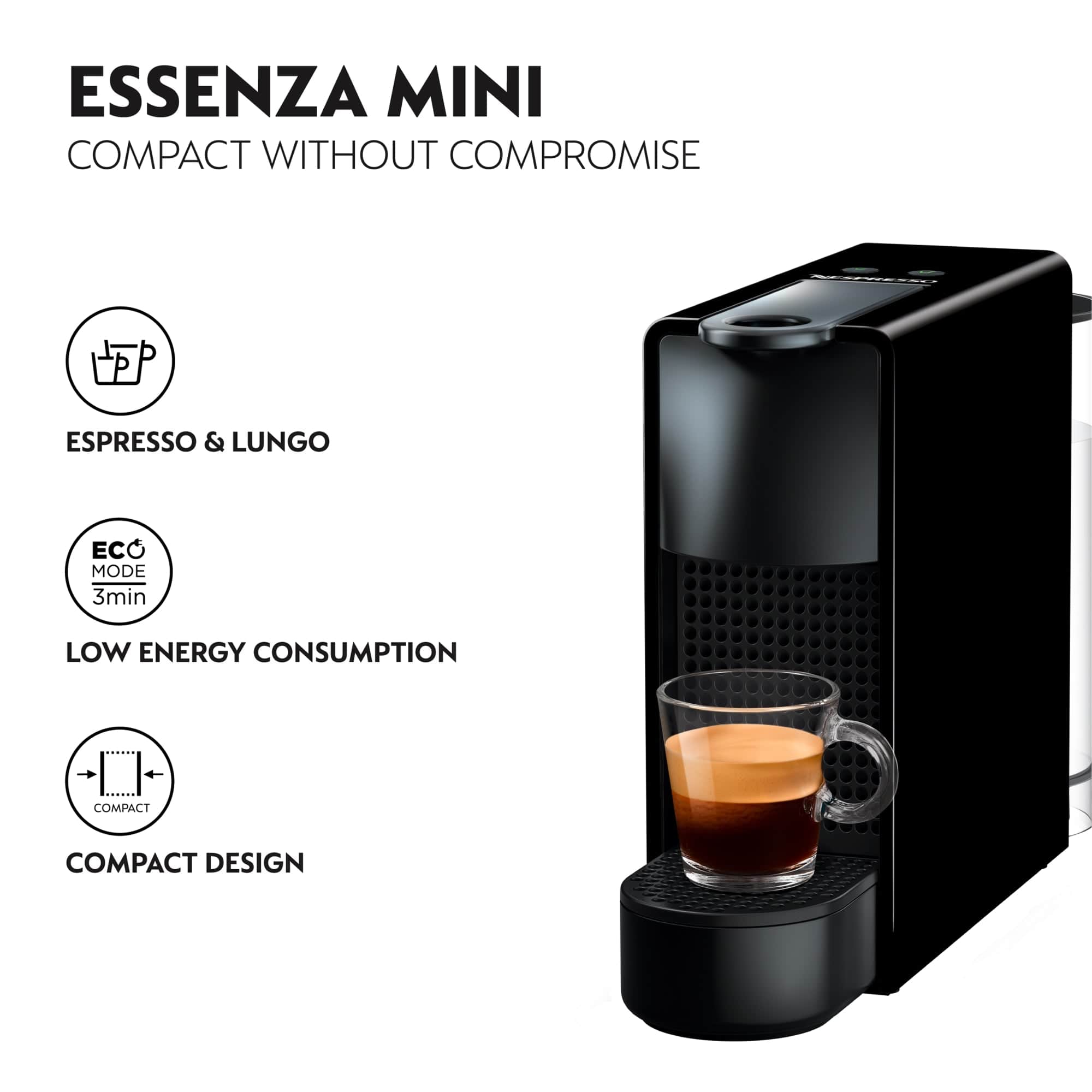 Nespresso C30 ايسينزا – جهاز رغوة الحليب أسود + الحليب