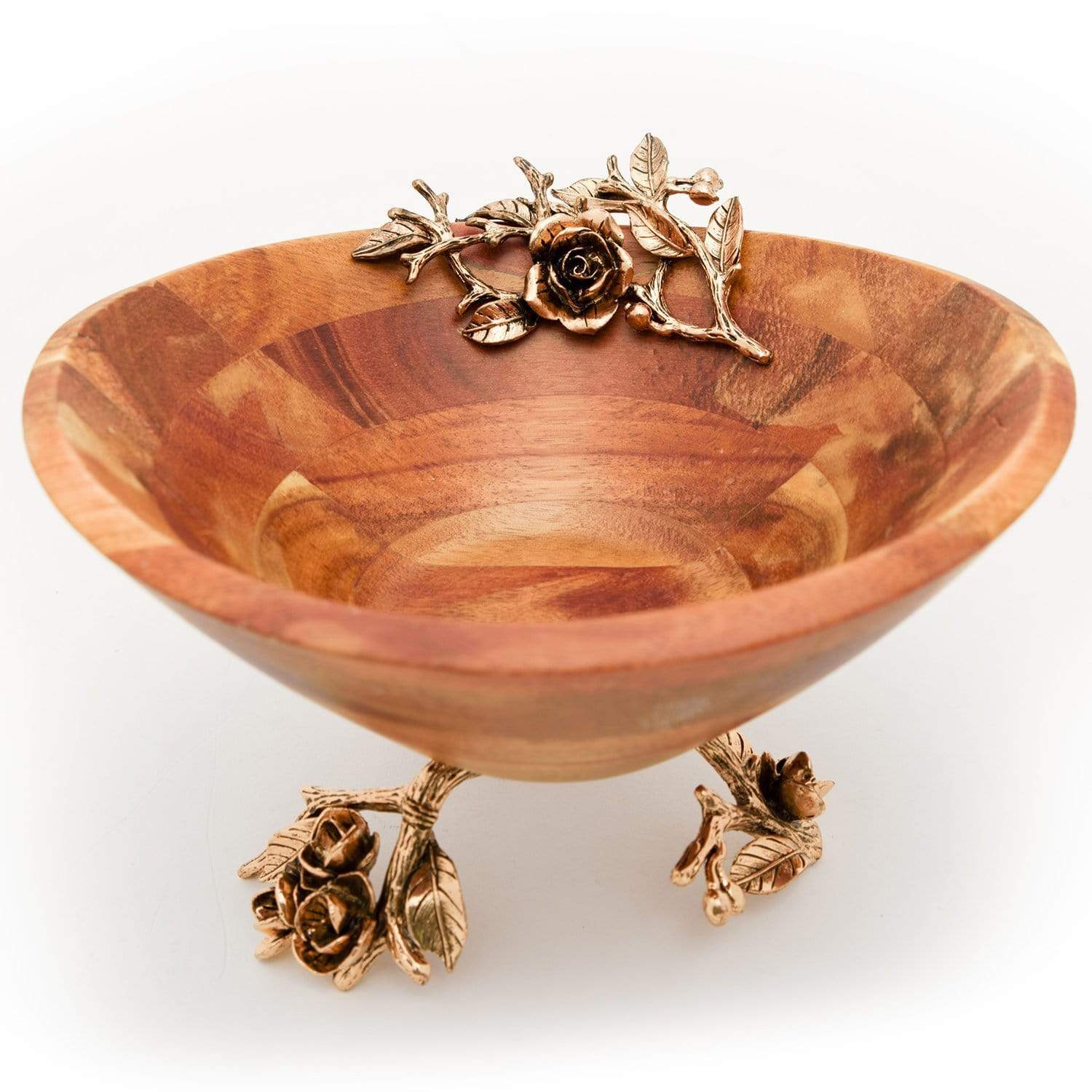 Otantik TW6001S 1 Piece Wood Bowl - Antique Gold, Small - TW6001S - Jashanmal Home