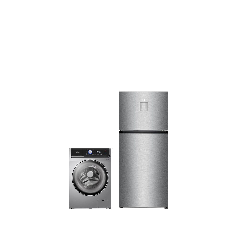 TCL 8kg washing machine P808FLS +550 Litre Refrigerator P550TMN