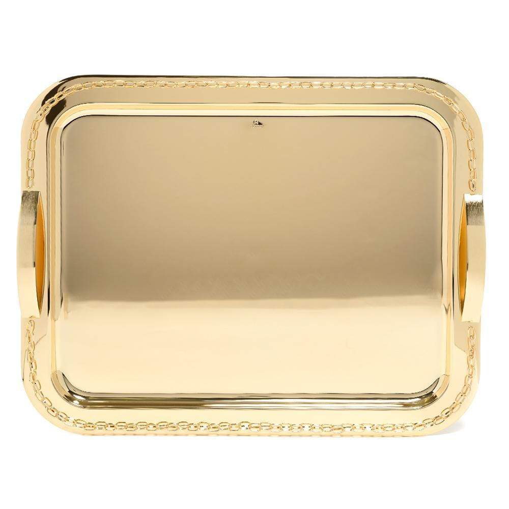 Pantazelos Gold Plated Set Chain Tray - Gold, Medium - Q-4333/GP - Jashanmal Home