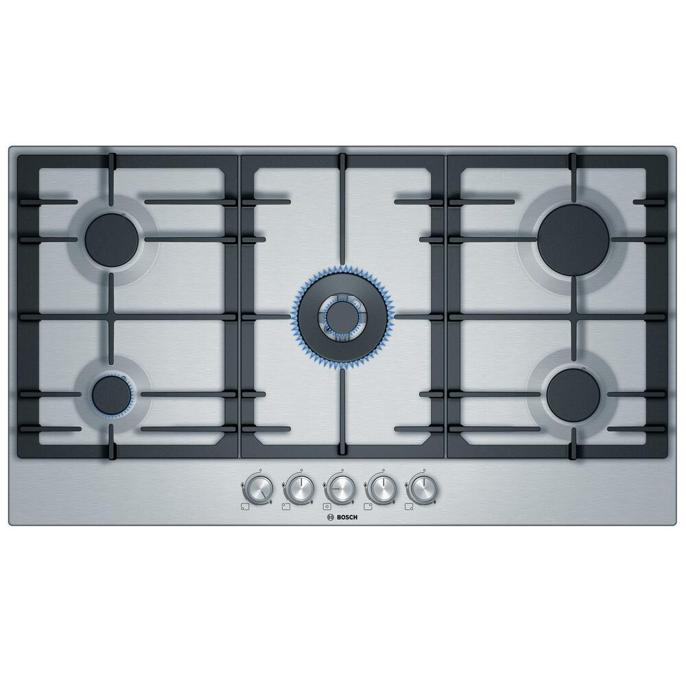 Bosch Serie | 6 gas hob90 cm Stainless steel- PCQ9B5O90M"Min 1 year manufacturer warranty