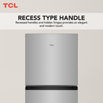 TCL Top Mount Refrigerator Inox  370L