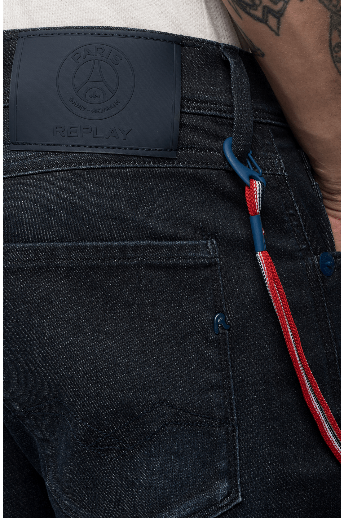 REPLAY PSG ANBASS HYPERFLEX BIO SLIM-FIT JEANS