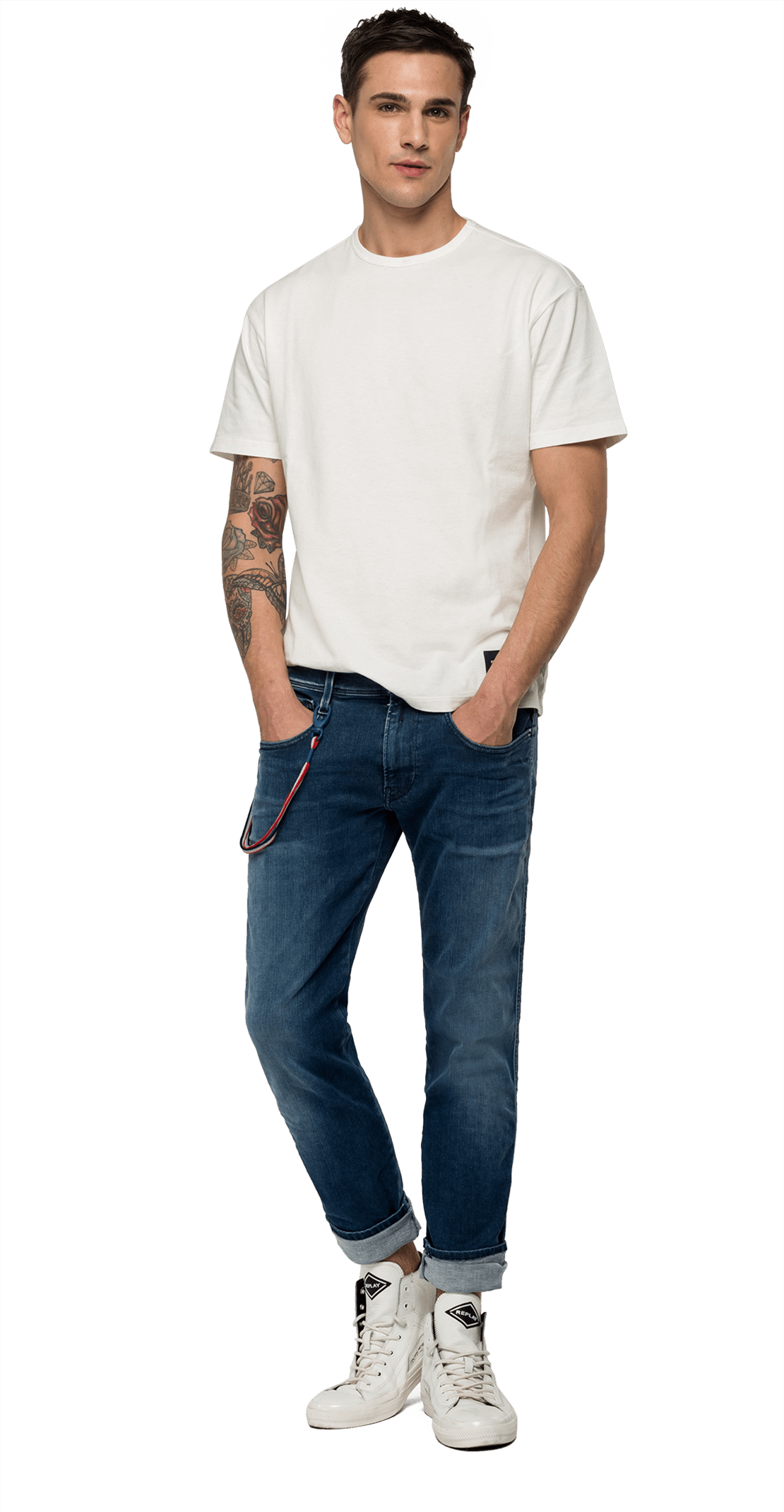 REPLAY PSG ANBASS HYPERFLEX BIO SLIM-FIT JEANS