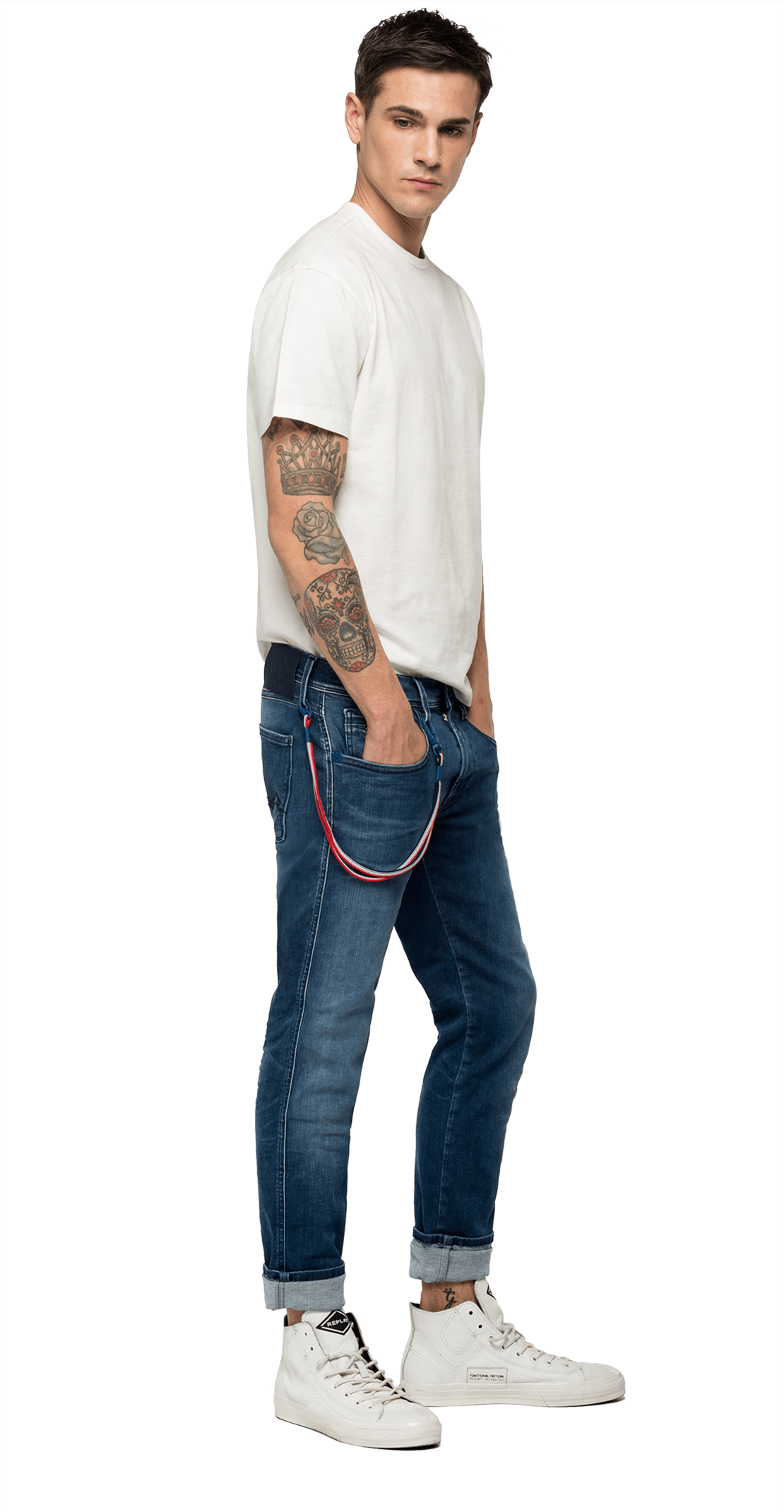 REPLAY PSG ANBASS HYPERFLEX BIO SLIM-FIT JEANS