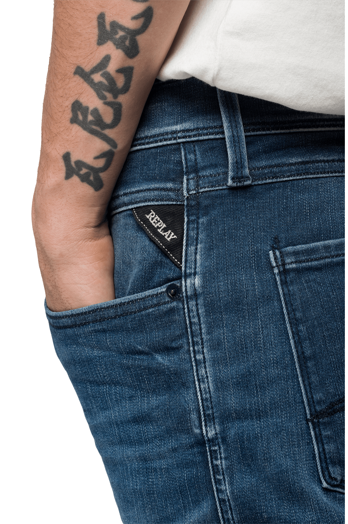 REPLAY PSG ANBASS HYPERFLEX BIO SLIM-FIT JEANS