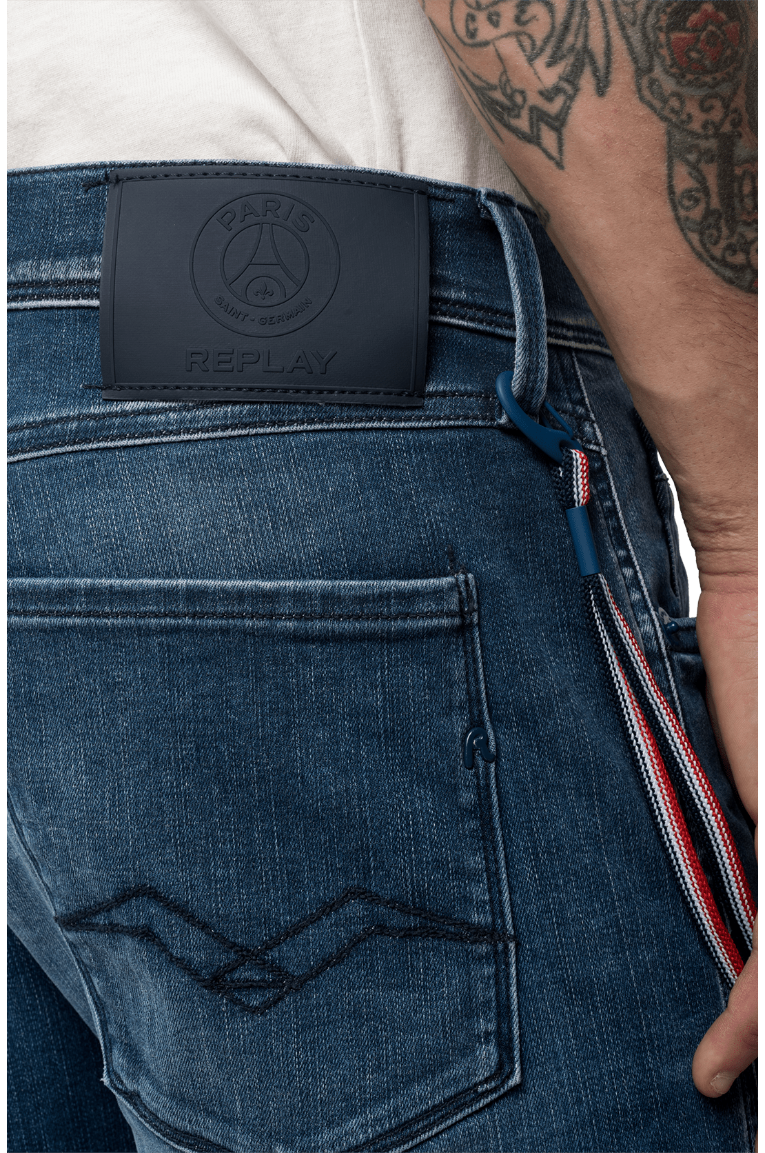 REPLAY PSG ANBASS HYPERFLEX BIO SLIM-FIT JEANS