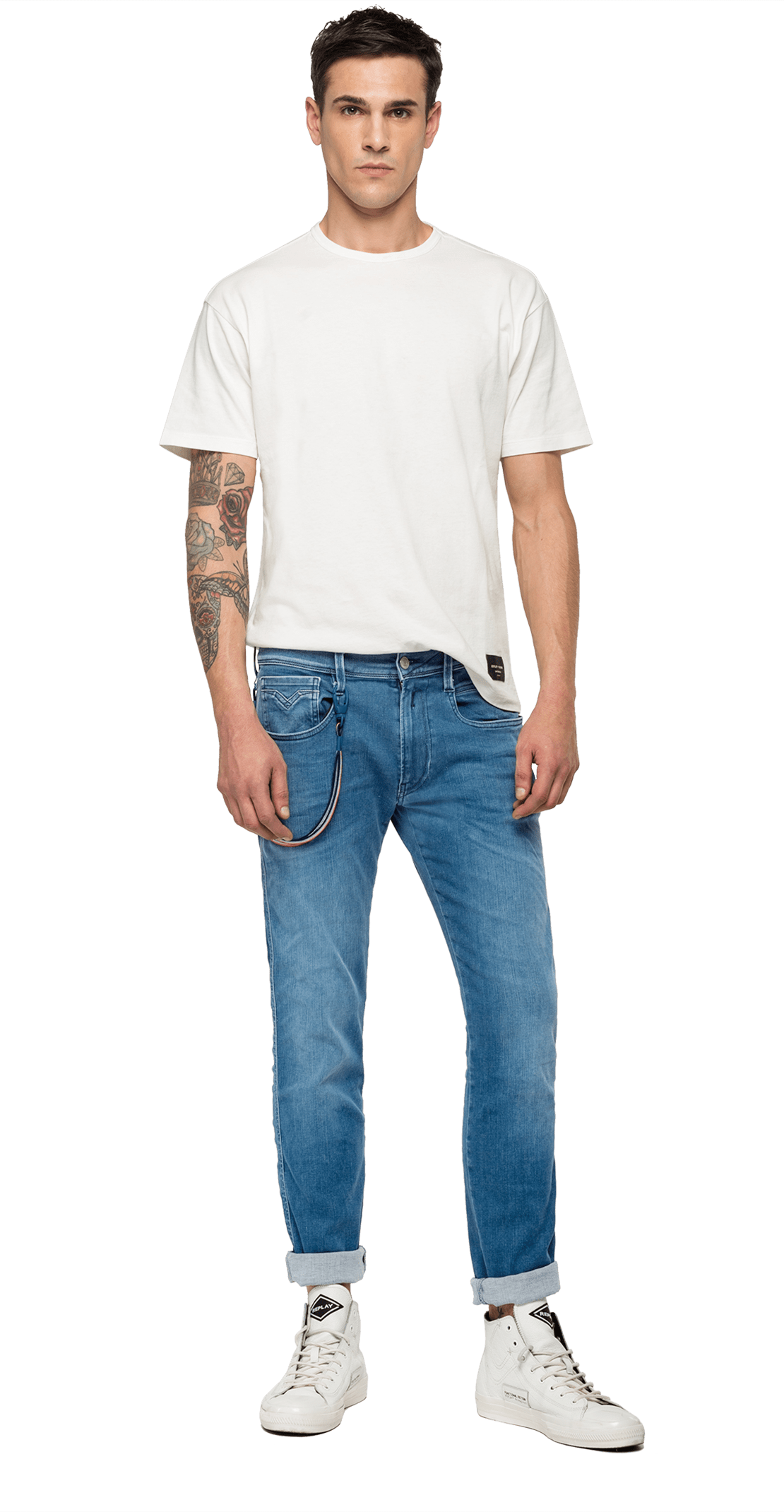 REPLAY PSG ANBASS HYPERFLEX BIO SLIM-FIT JEANS