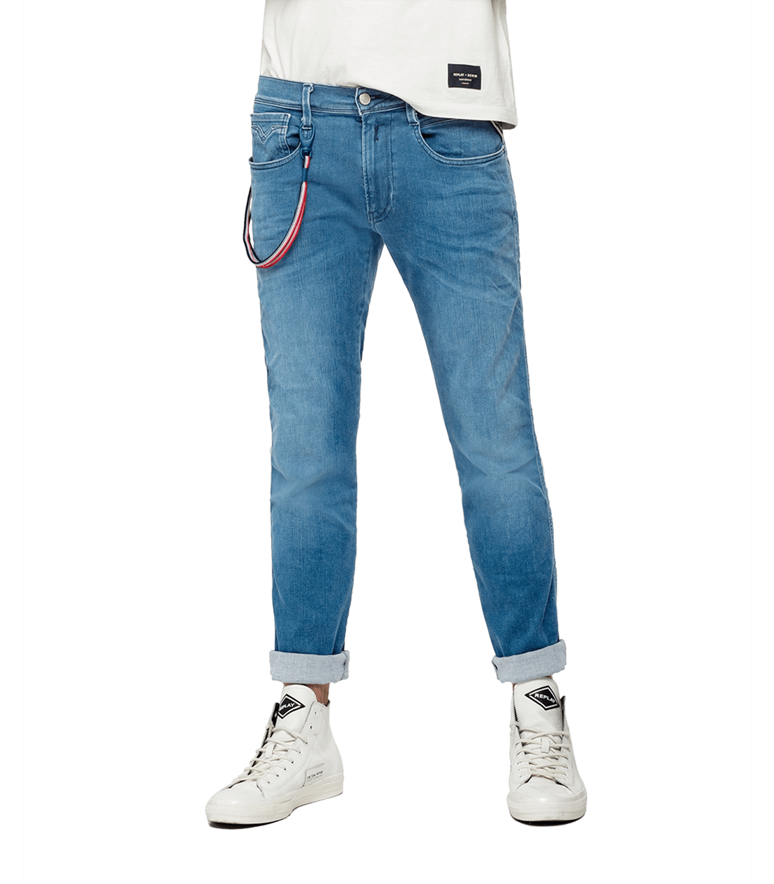 REPLAY PSG ANBASS HYPERFLEX BIO SLIM-FIT JEANS