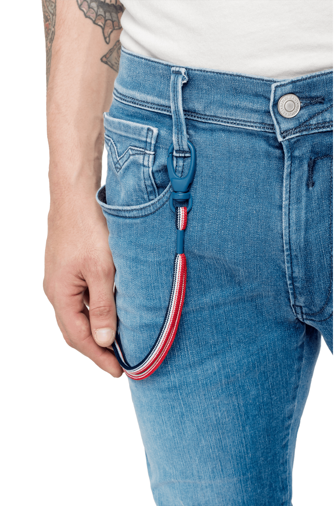 REPLAY PSG ANBASS HYPERFLEX BIO SLIM-FIT JEANS