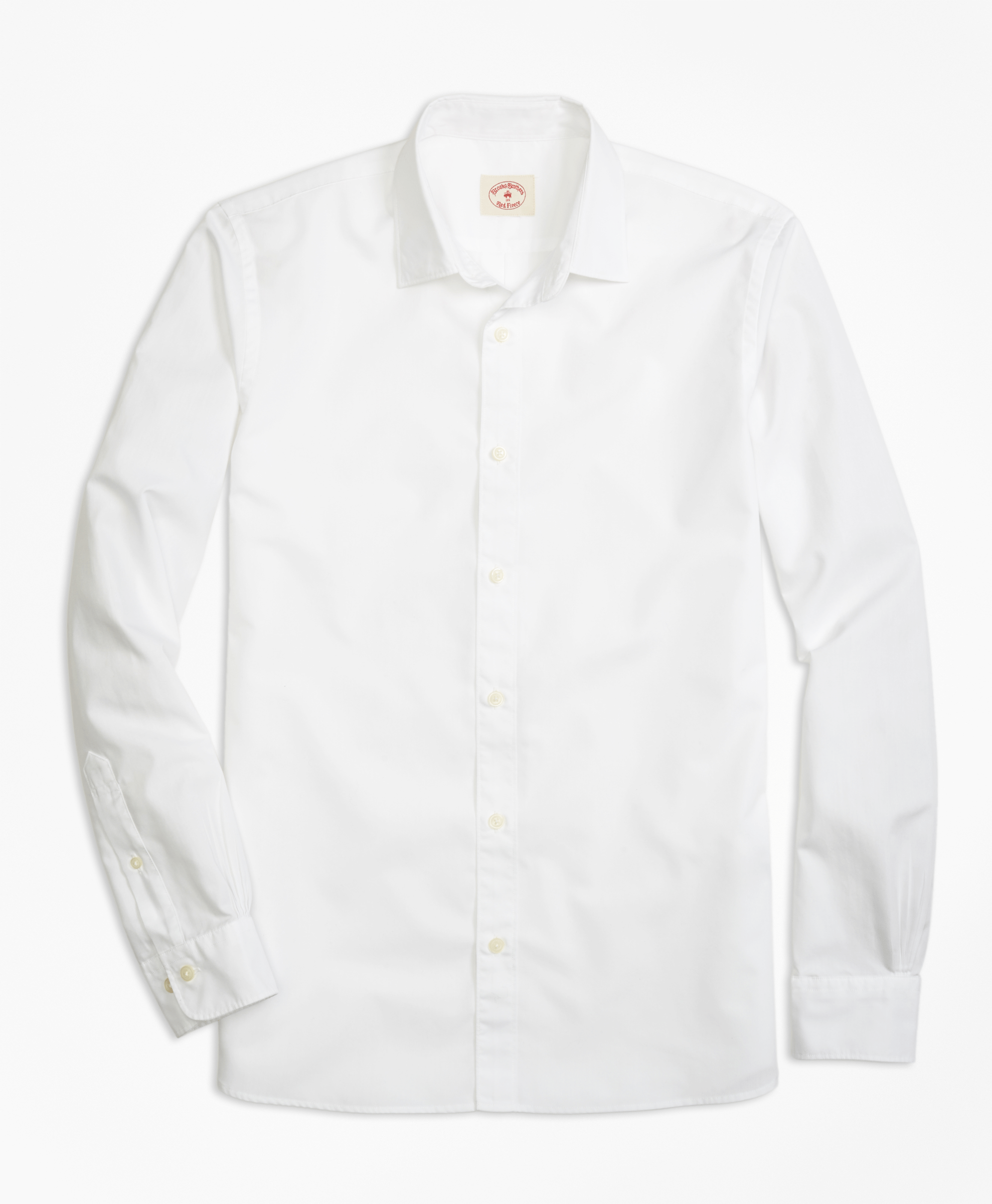 Brooks Brothers Spt Nine To Nine Basics Spread White - Mens Sport Shirt