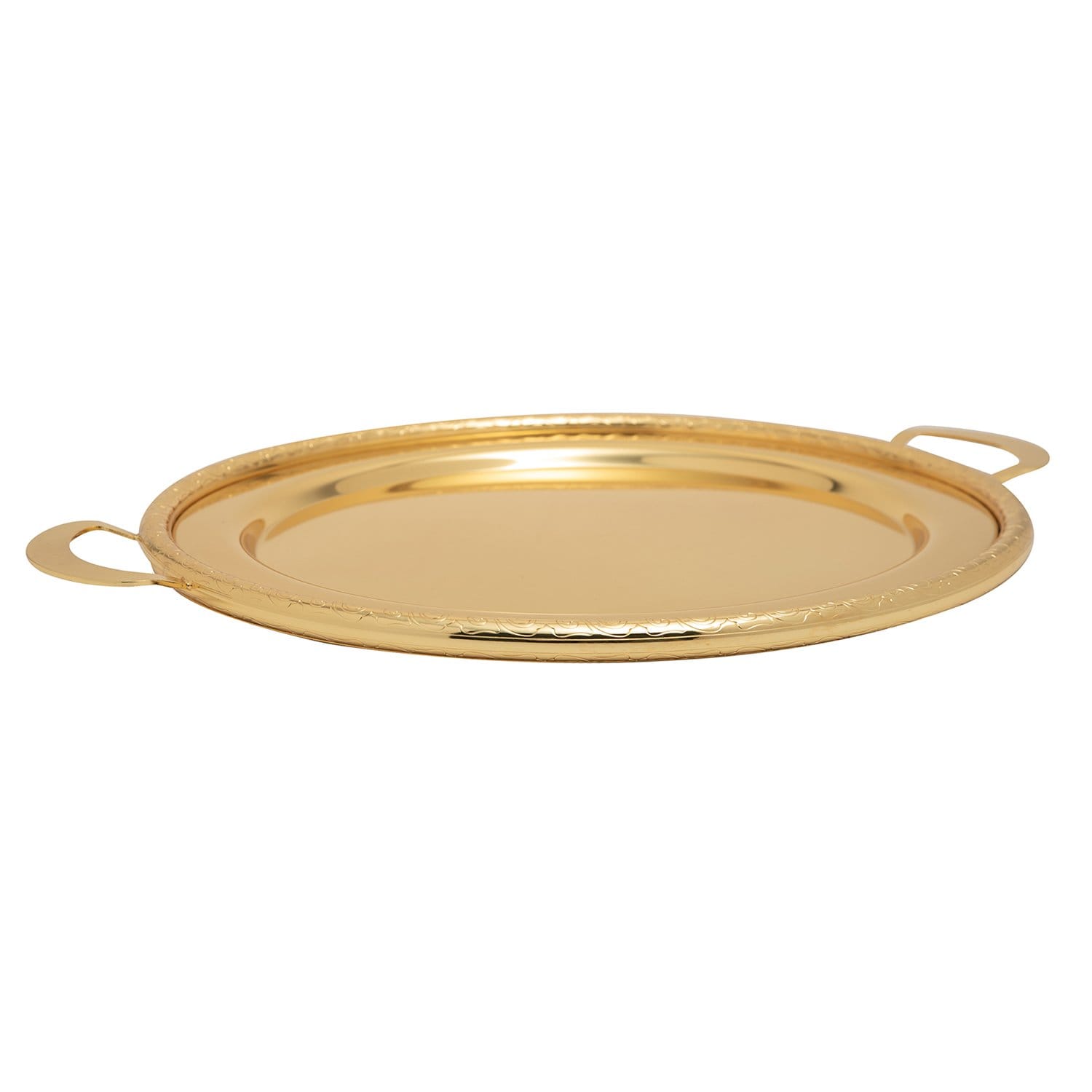 GOLD PLATED ROUND TRAY