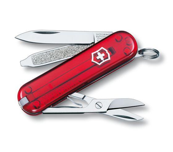 VICTRONIX SWISS ARMY KNIFE SD RED TRANSLUCENT WITH 7 FUNCTIONS - 0.6223.T