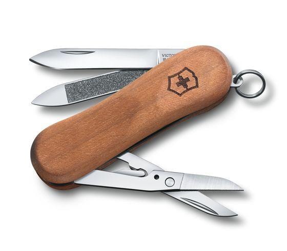 Victorinox Swiss Army Knife 65mm Evolution Wood 81 With 5 Functions - 0.6421.63