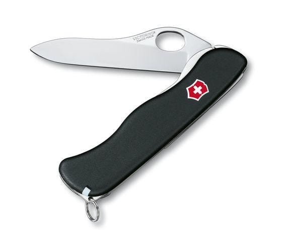 VICTORINOX SWISS ARMY KNIFE LOCKBLADE KNIFE SENTINEL CLIP ONE HAND NON-WAVY BLACK - 0.8416.M3