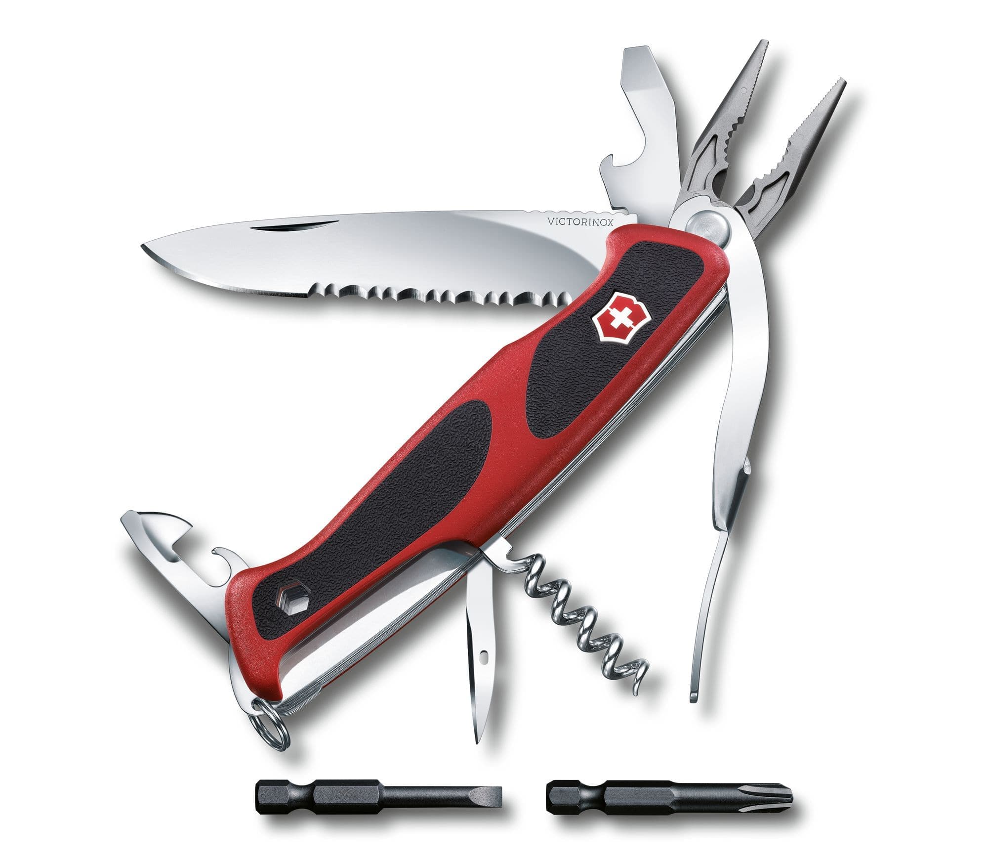 VICTORINOX SWISS ARMY KNIFE RANGERGRIP 174 HANDYMAN RED/BLACK WITH 17 FUNCTIONS - 0.9728.WC