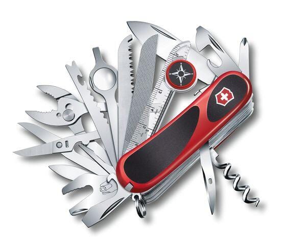 SWISS ARMY KNIFE EVOLUTION S54 GRIP 85 MM RED/BLACK WITH 32 FUNCTIONS - 2.5393.SC
