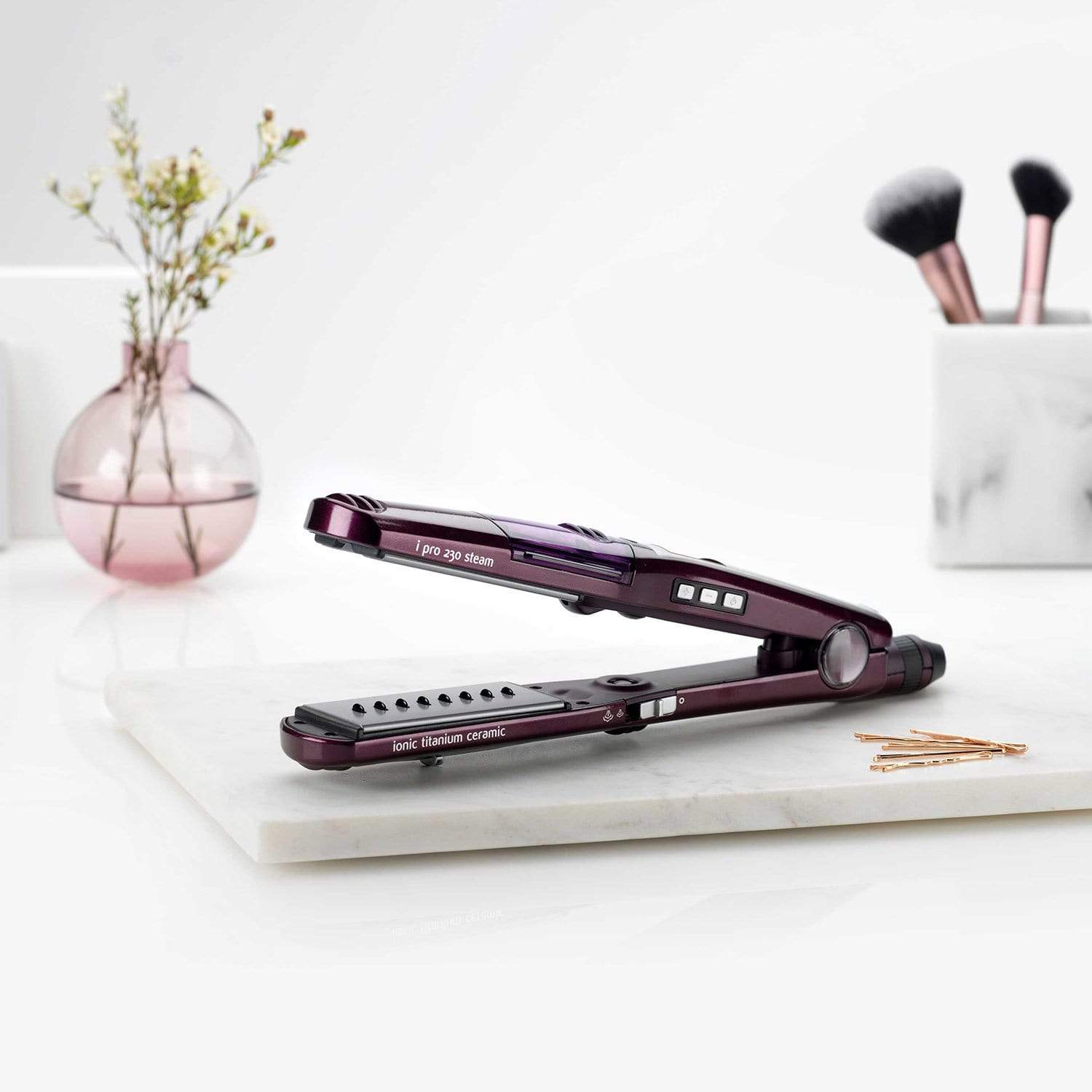 BaByliss I-Pro 230 مملس الشعر بالبخار فك التشابك ومشط قابل للسحب