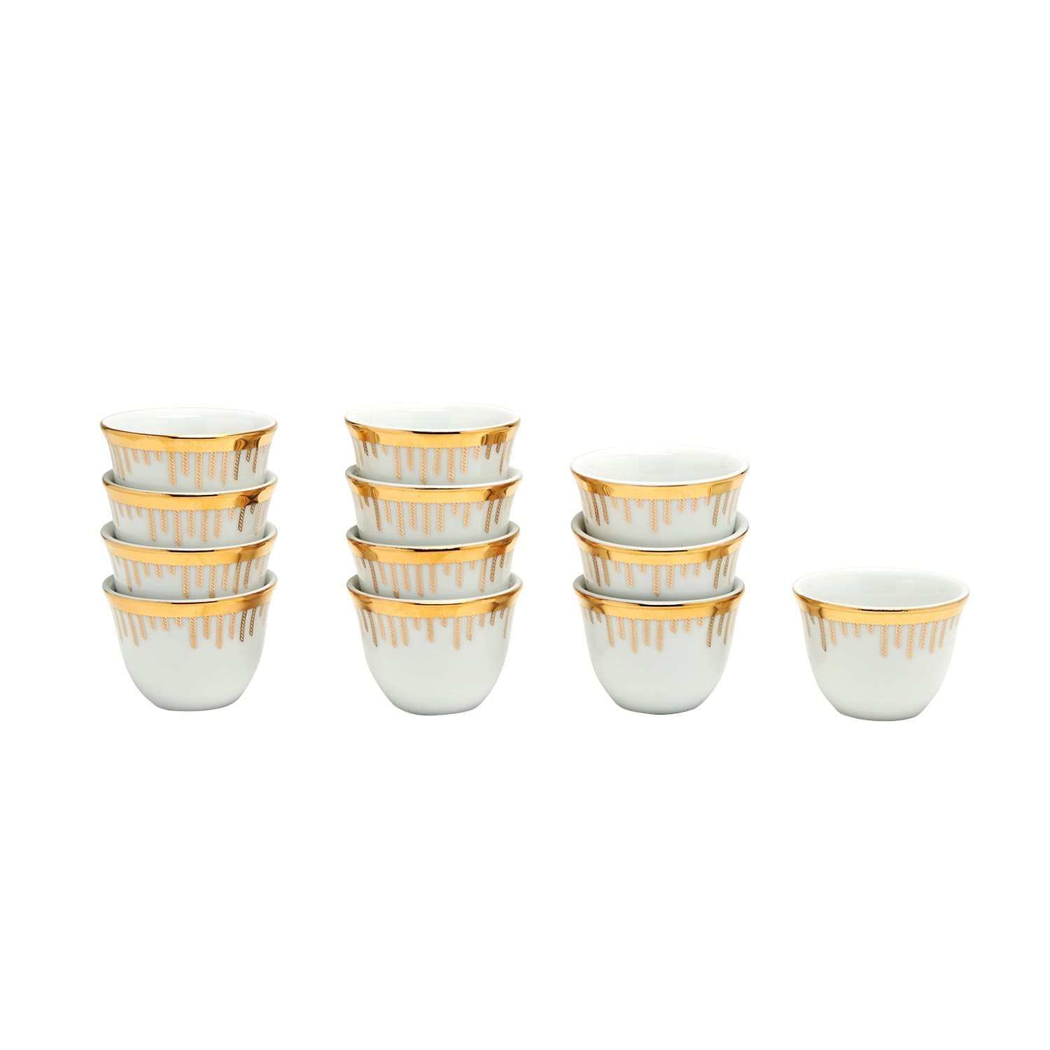 Dankotuwa Kane Gold 12Pc Cawa Cups - Kane-0182/12